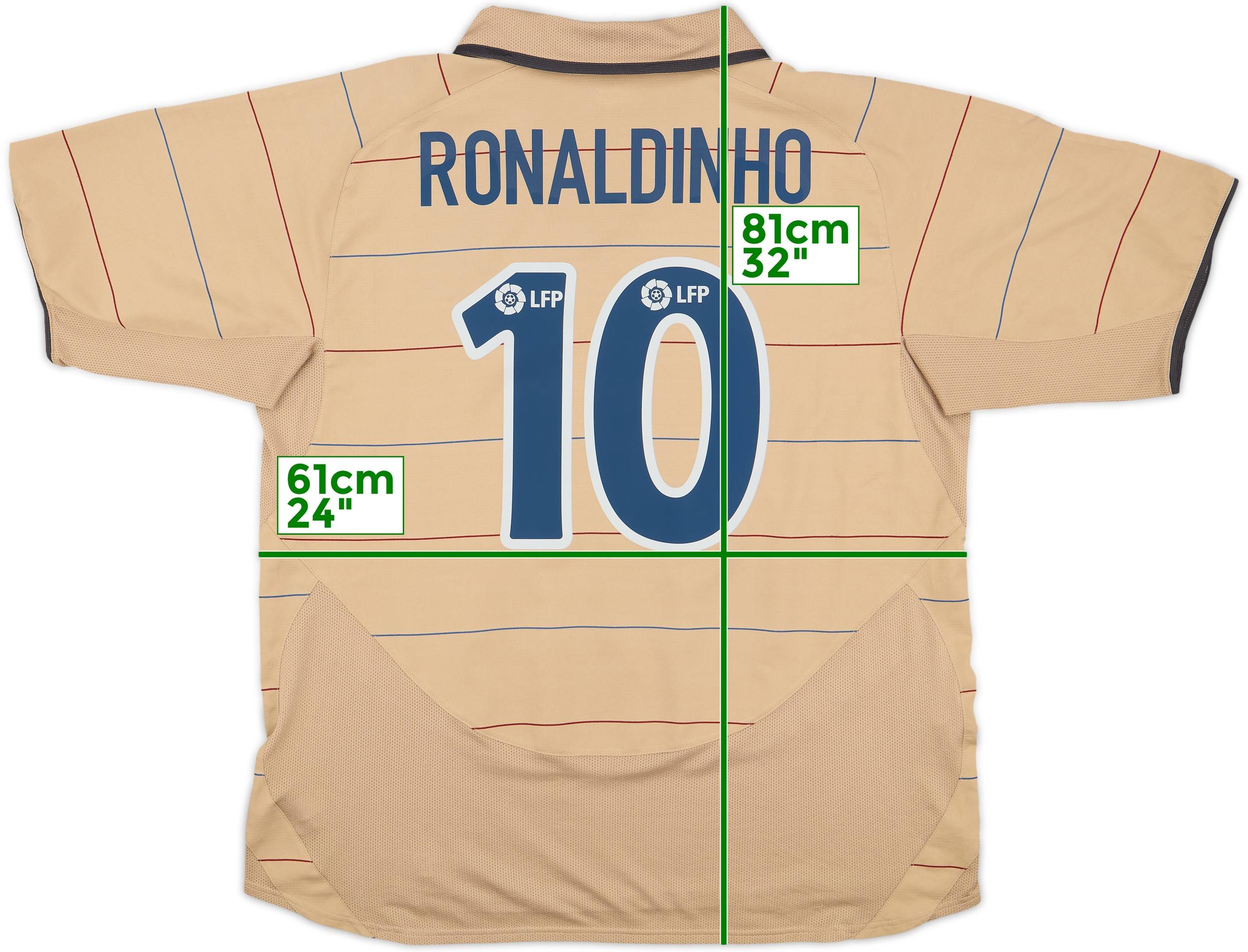 2003-05 Barcelona Away Shirt Ronaldinho #10 - 8/10 - (XL)