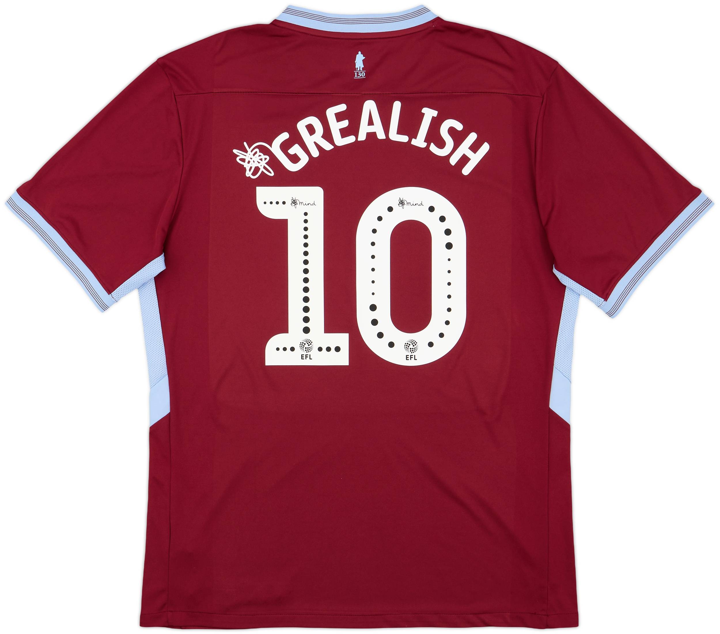 2018-19 Aston Villa Home Shirt Grealish #10 - 9/10 - (XL)