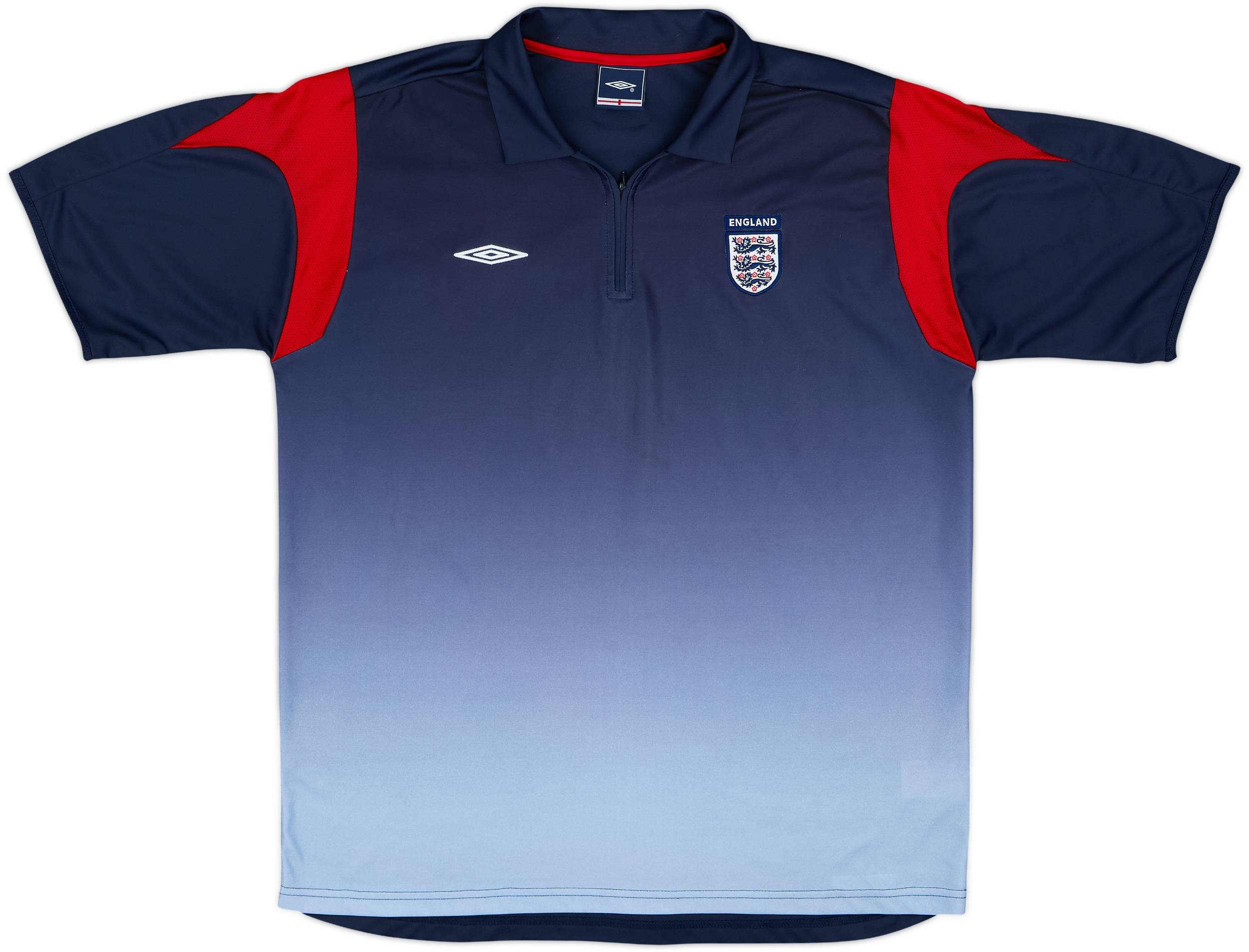 2004-06 England Umbro 1/4 Zip Polo Shirt - 9/10 - (XL)