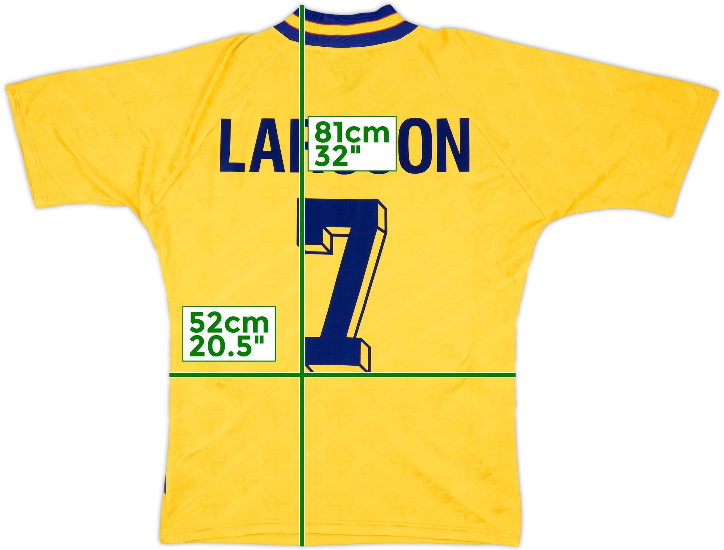 1994-96 Sweden Home Shirt Larsson #7 - 9/10 - (M)
