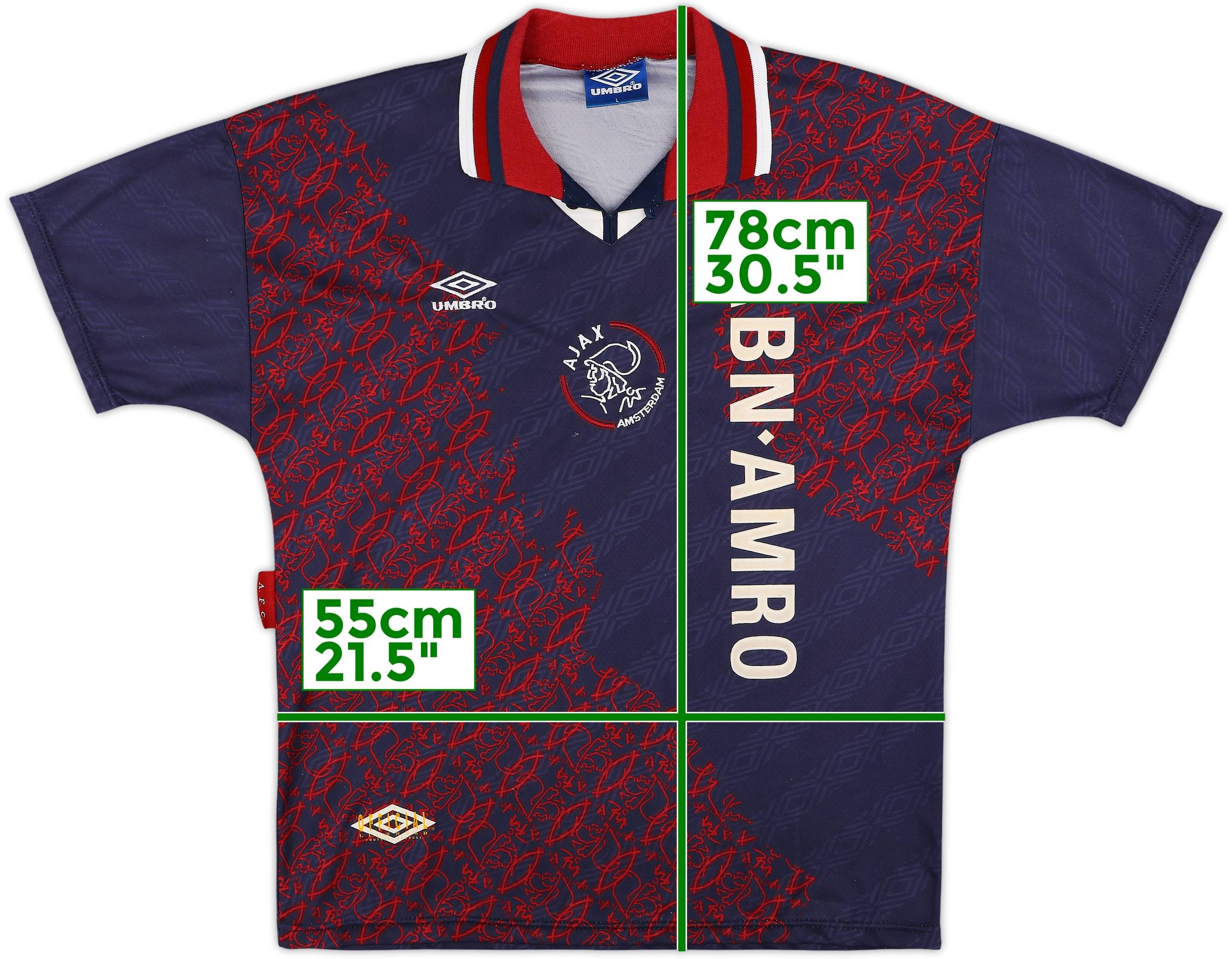 UMBRO　1994〜1995 アヤックス　トレーニングシャツ 1994-95 Ajax Umbro Training Shirt (XL)