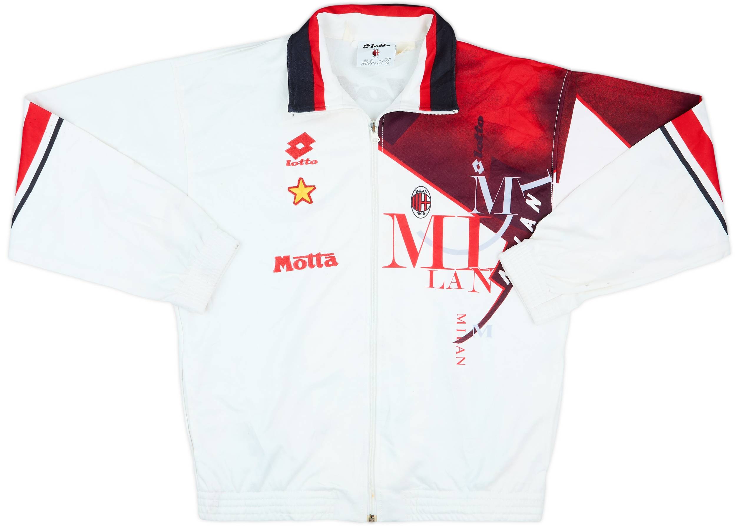 Lotto AC MILAN ゲームシャツ 1993/94 AC Milan Home Shirt Lotto Champions League (M