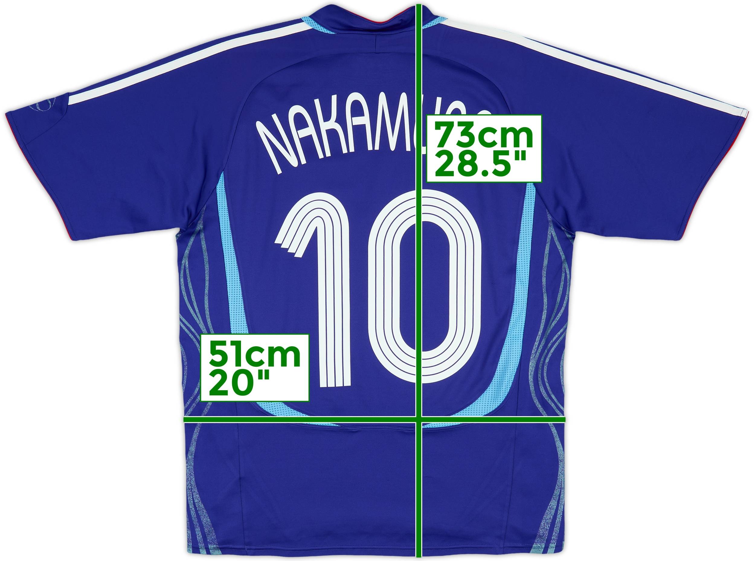 2006 日本代表ユニフォーム formotion 2006-08 Japan *FORMOTION* home jersey (#10 NAKAMURA) - L