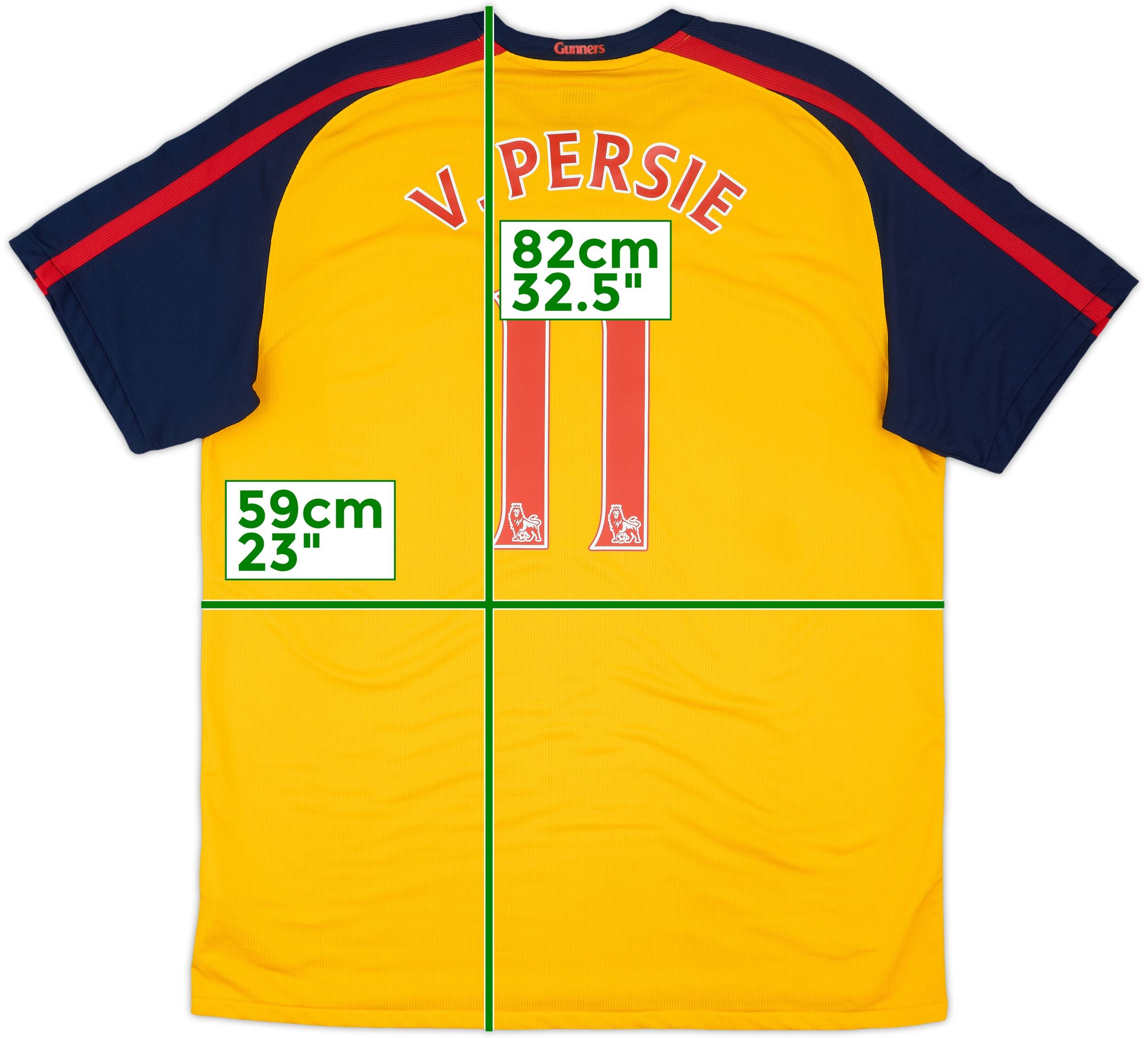 アーセナル　09/10 ユニフォーム Arsenal V. PERSIE 2008-09 Arsenal Away Shirt V.Persie #11 - 8/10 - (XL)