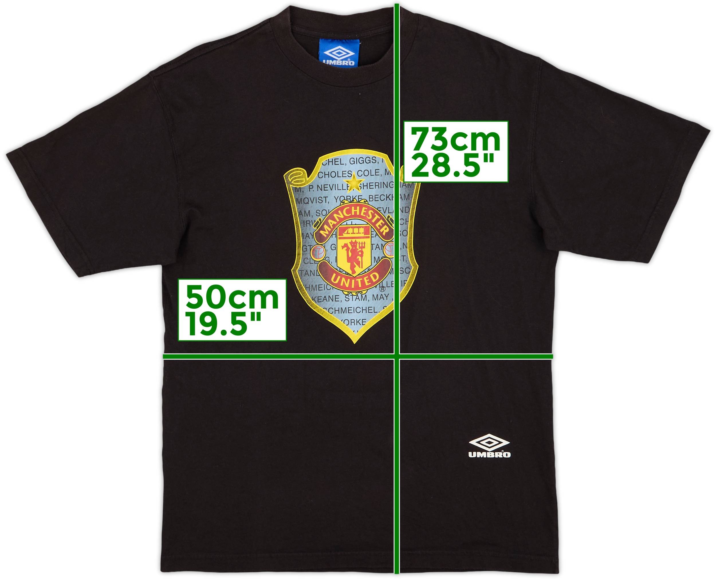 1999 Manchester United Umbro Cotton Tee - 9/10 - (L)