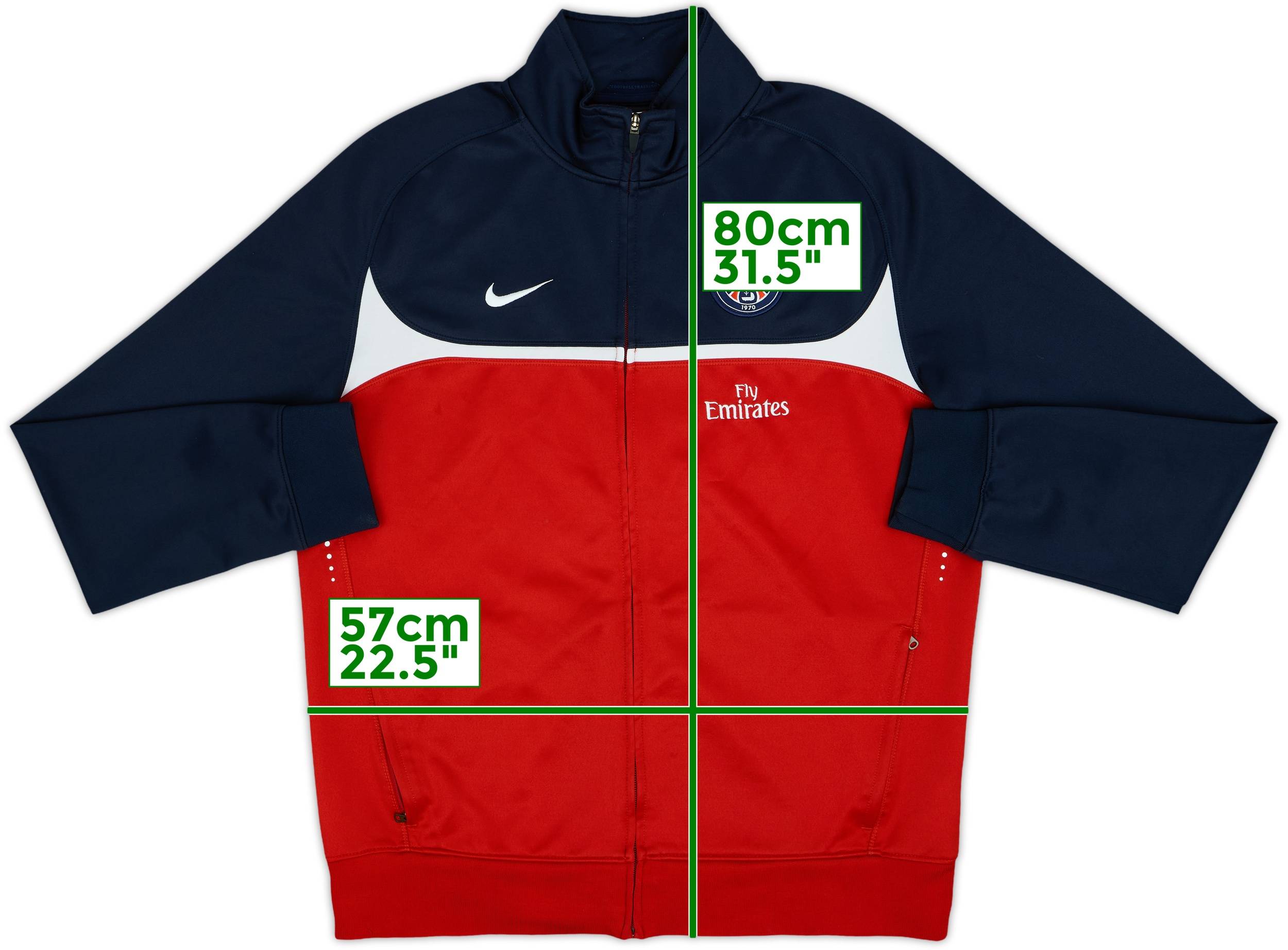 Nike Paris Saint-Germain ジャケット　Ｌサイズ 2010-11 Paris Saint-Germain Nike Track Jacket - 8/10 - (XL)