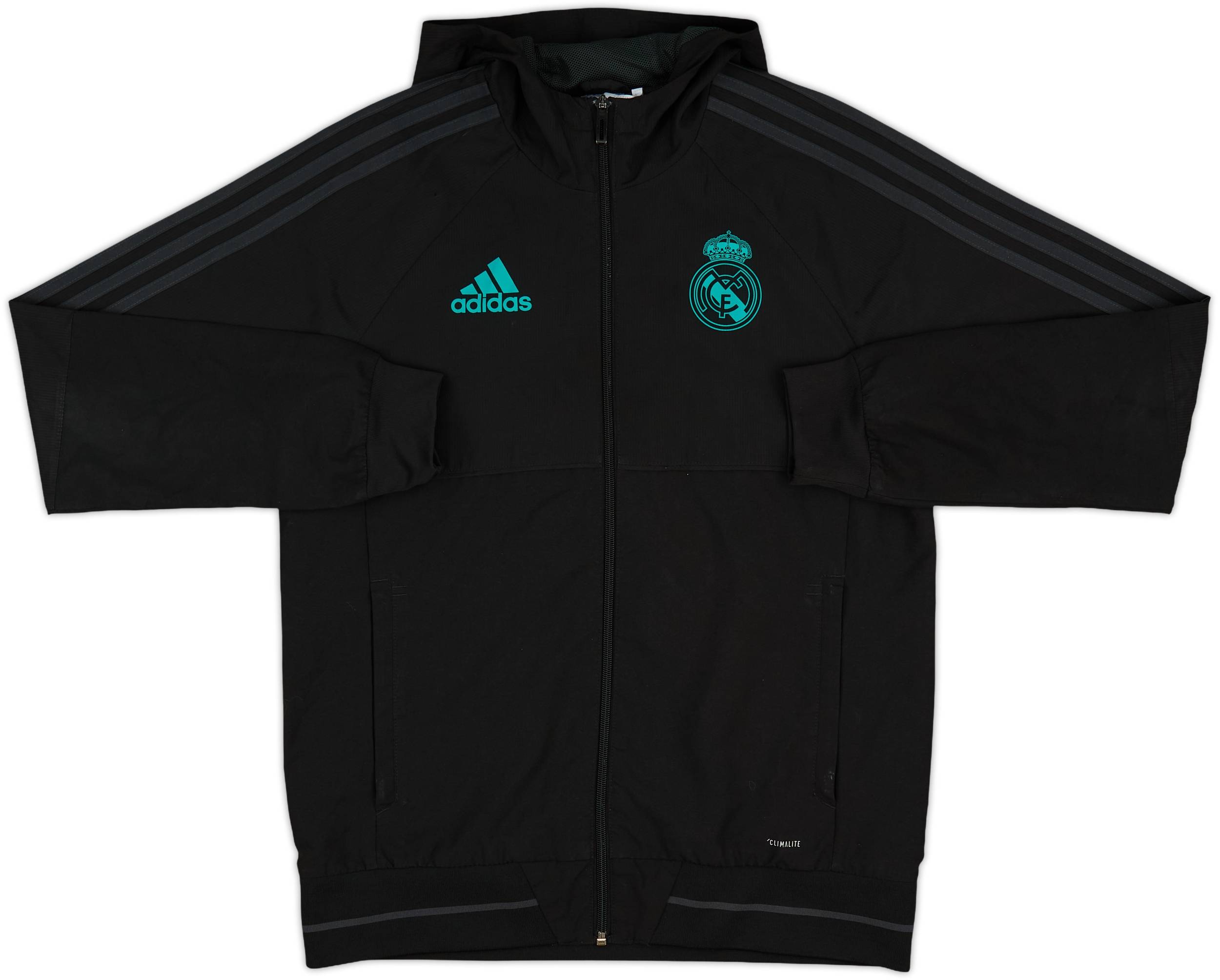 2017-18 Real Madrid adidas Hooded Track Jacket - 8/10 - (L.Boys)