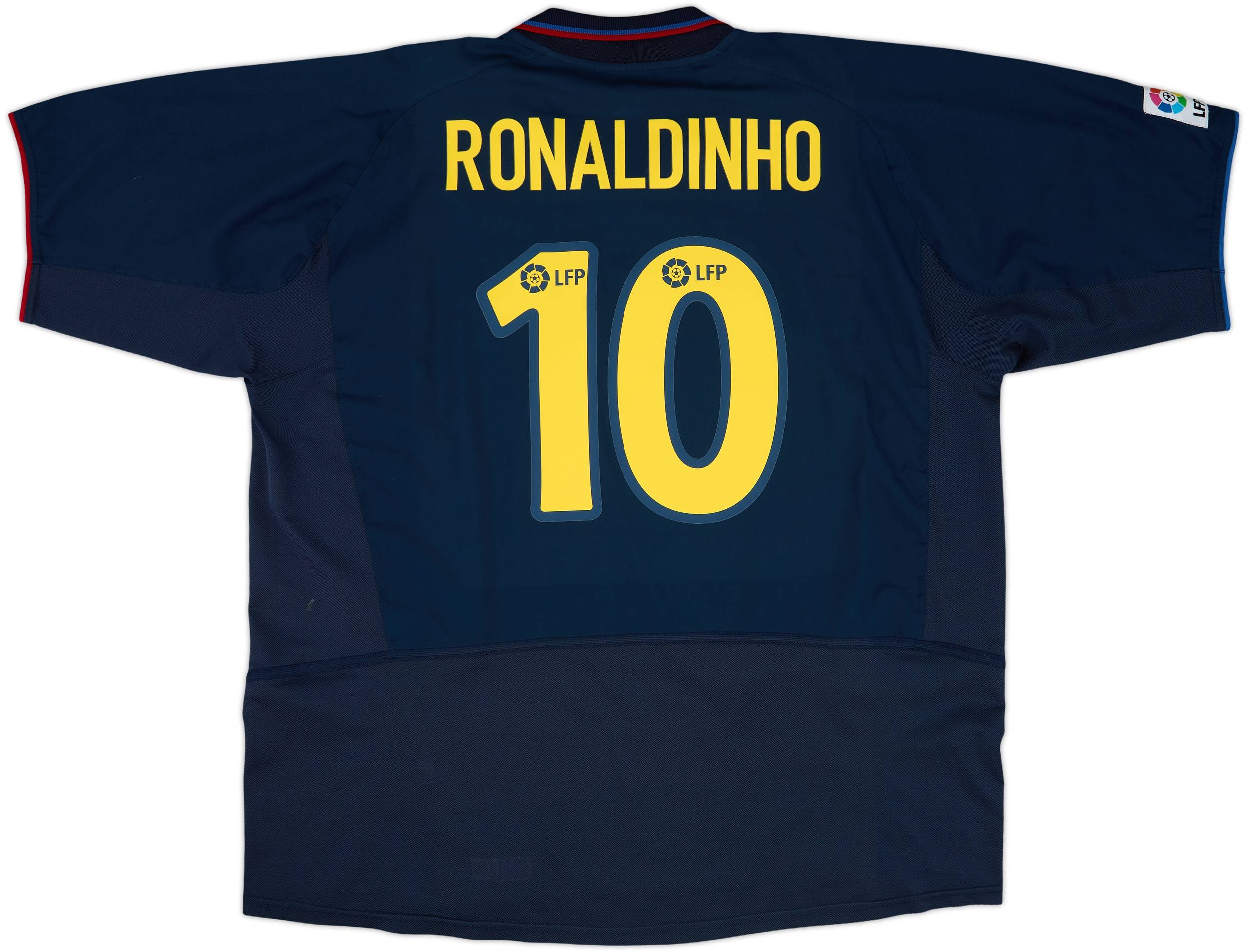 2002-03 Barcelona Away Shirt Ronaldinho #10 - 7/10 - (XXL)
