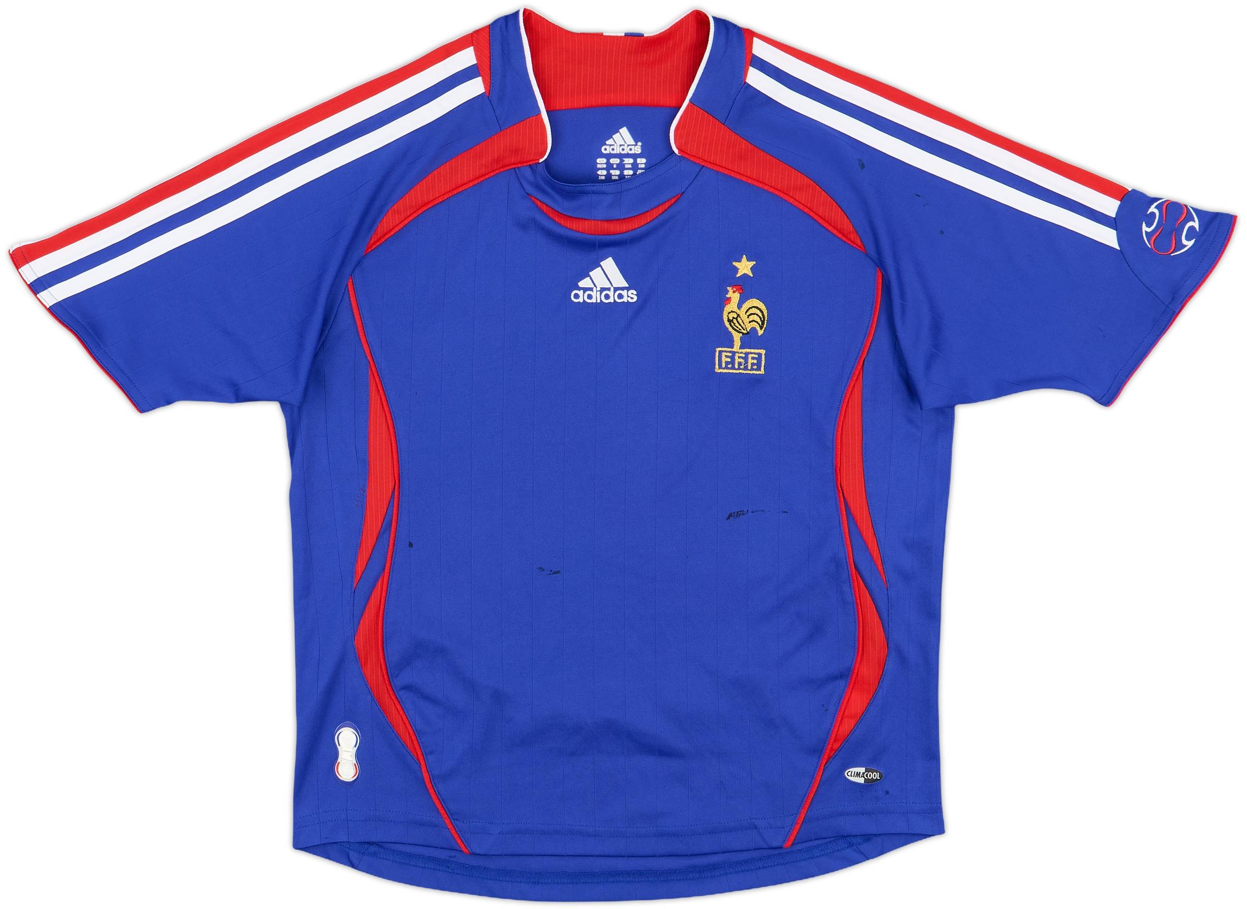 06's adidas × France  Game Shirts FRANCE 2006 WORLD CUP ADIDAS HOME FOOTBALL SOCCER SHIRT