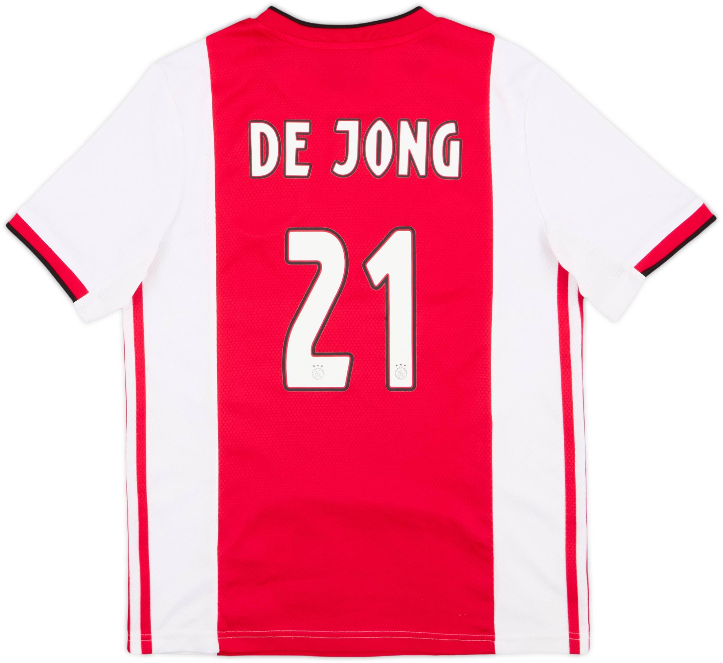 2019-20 Ajax Home Shirt De Jong #21 - 9/10 - (L.Boys)