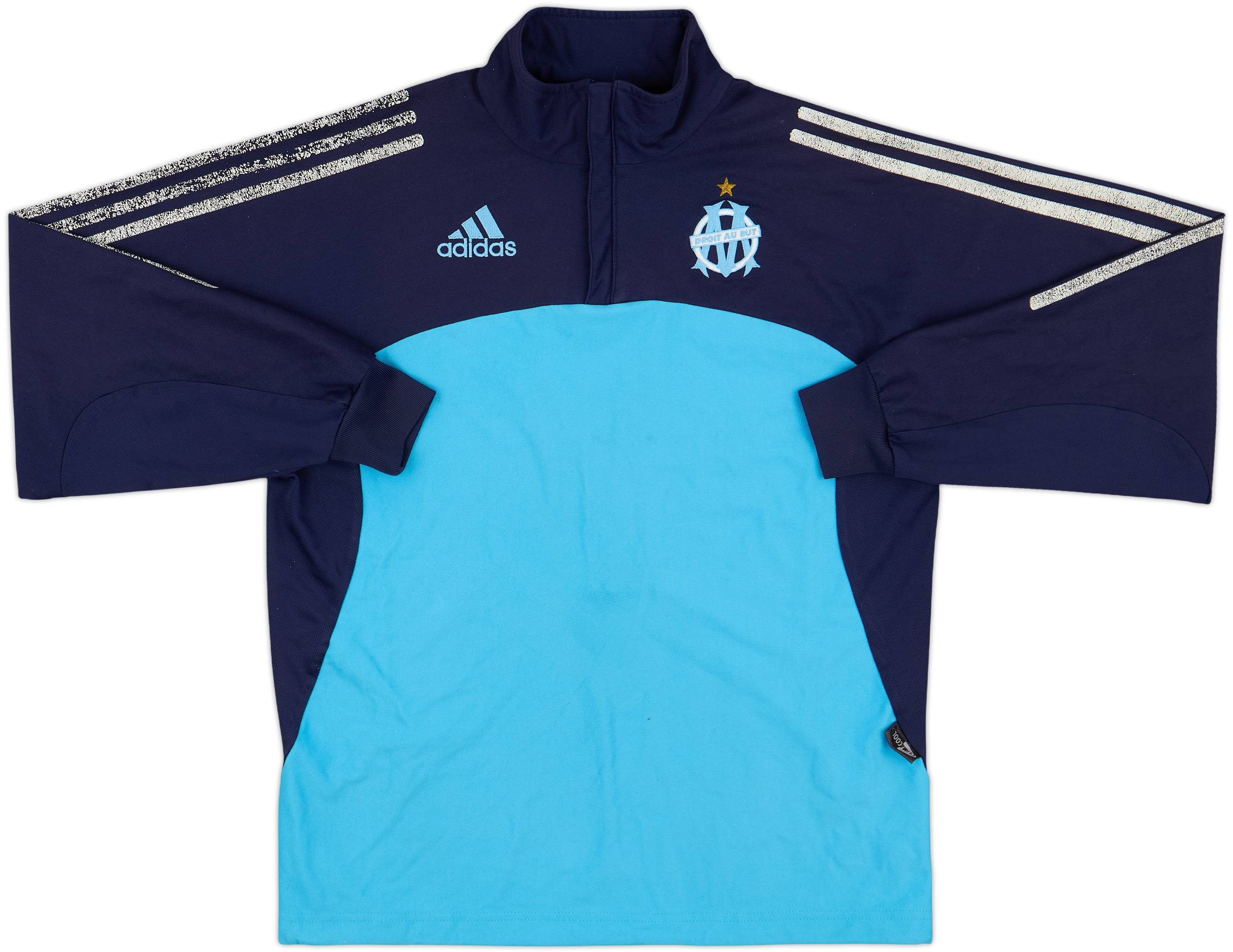 2002-03 Olympique Marseille adidas 1/4 Zip Drill Top - 5/10
