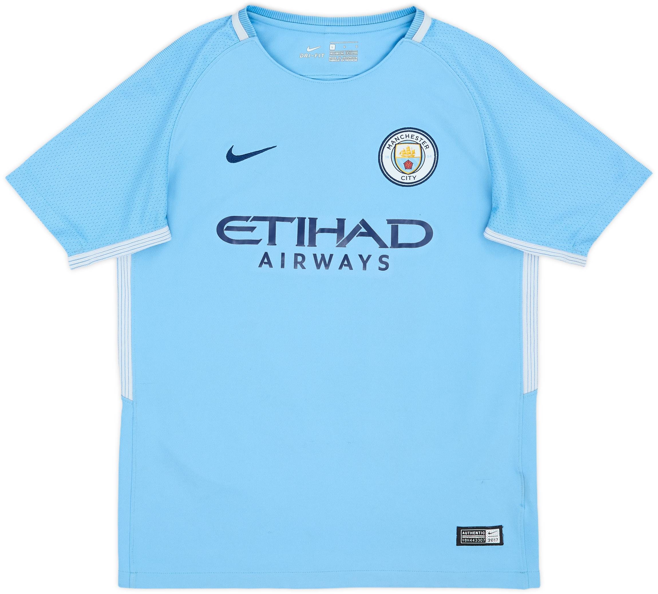 2017-18 Manchester City Home Shirt De Bruyne #17 - 8/10 - (L