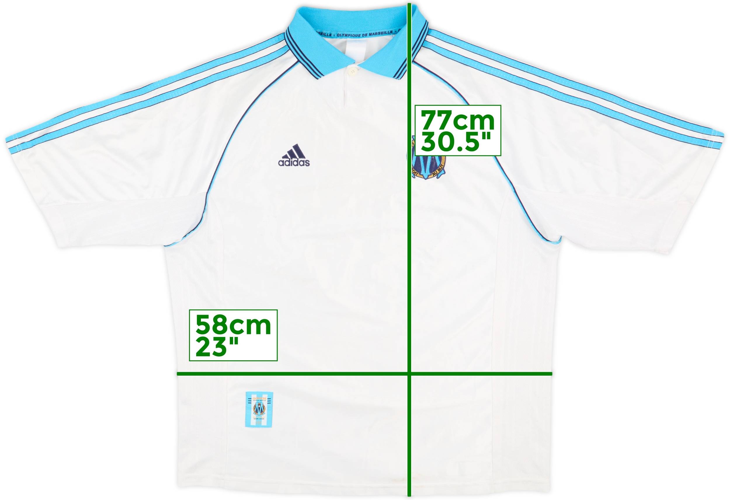 1998-99 Olympique Marseille Home Shirt - 4/10 - (XL)