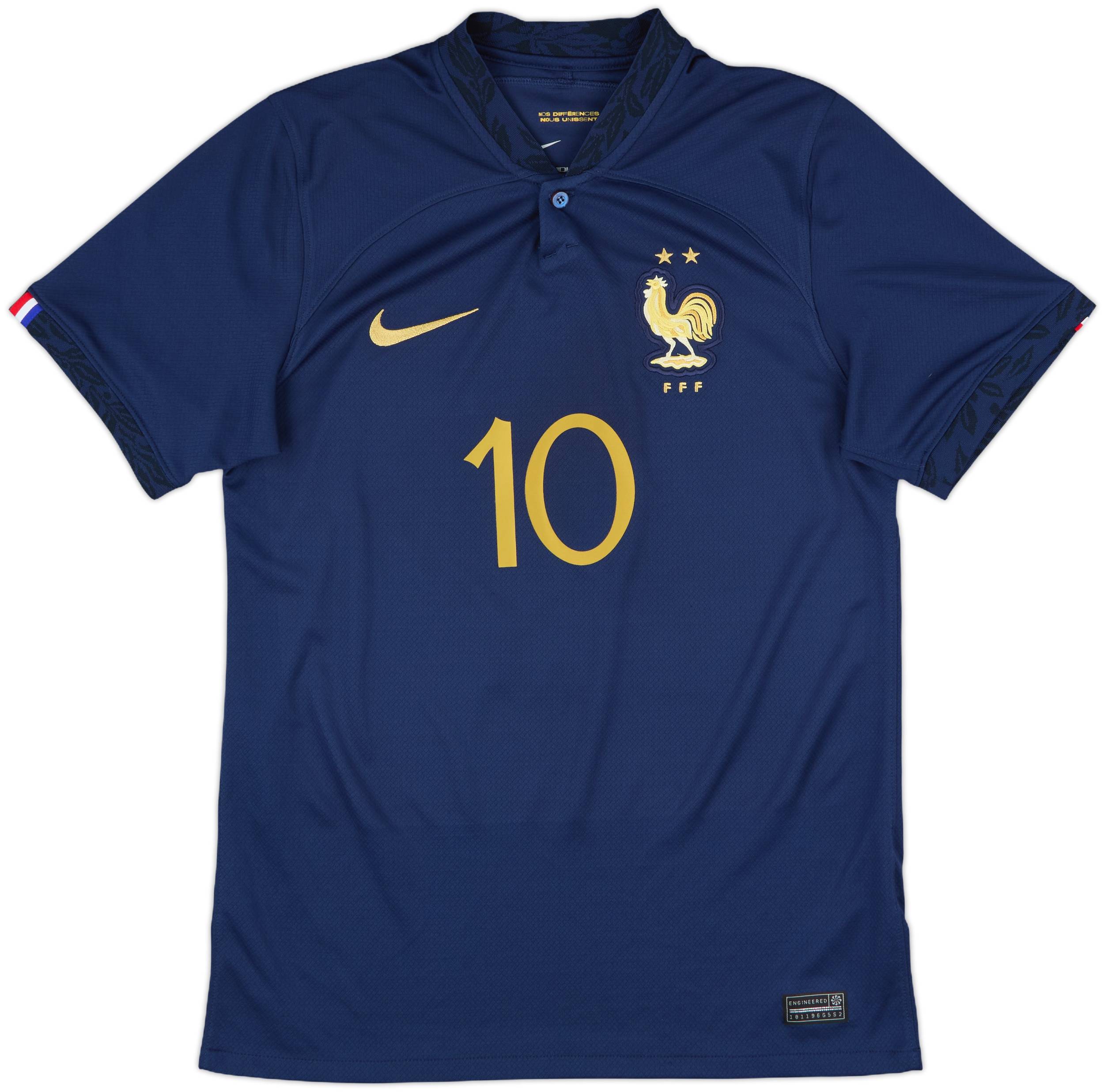 2022-23 France Home Shirt Mbappe #10 - 10/10 - (S)