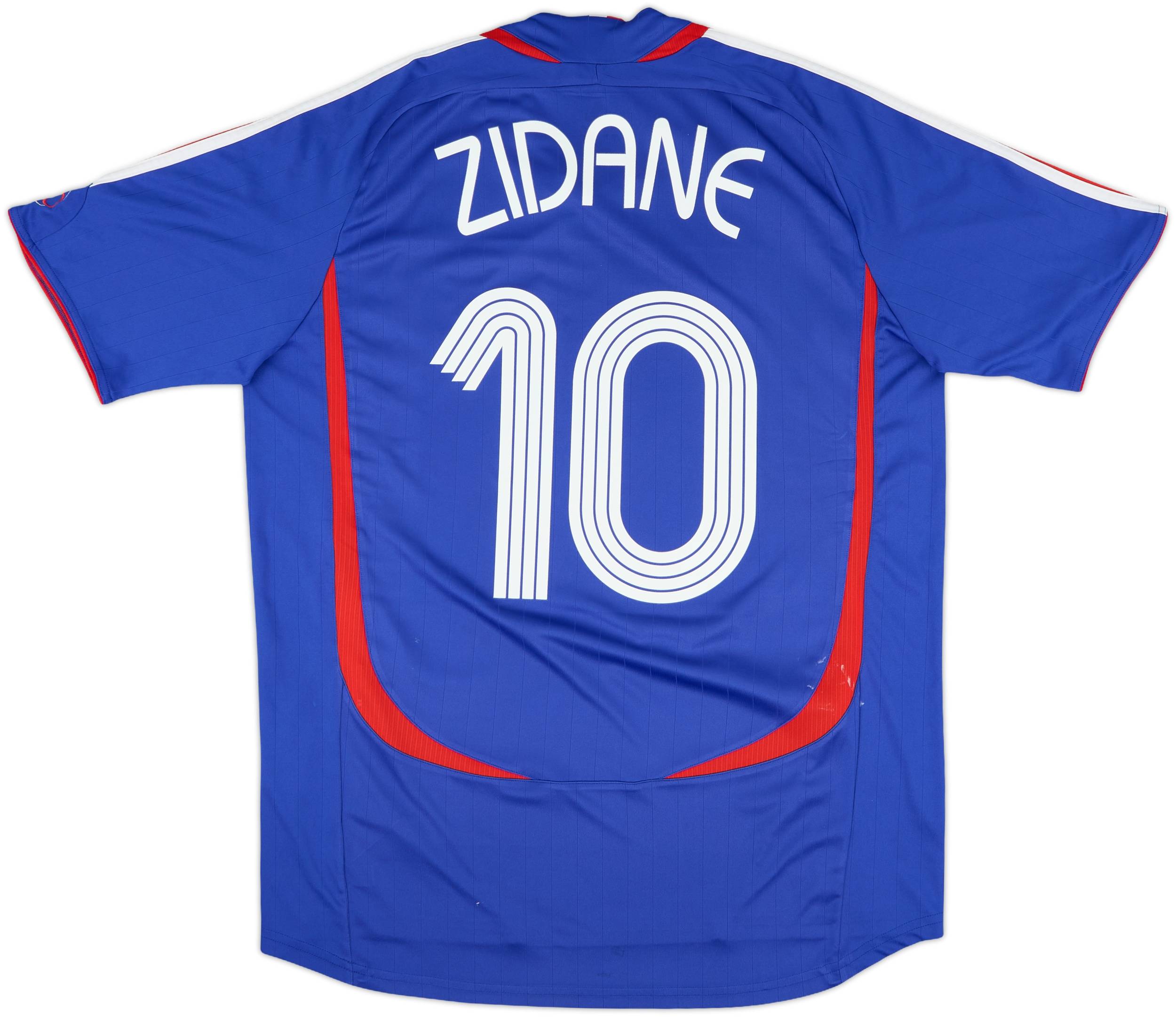 フランス代表 ZIDANE（ジダン）背番号10 シャツ 2006-07 France Home Shirt Zidane #10 - 8/10 - (L)