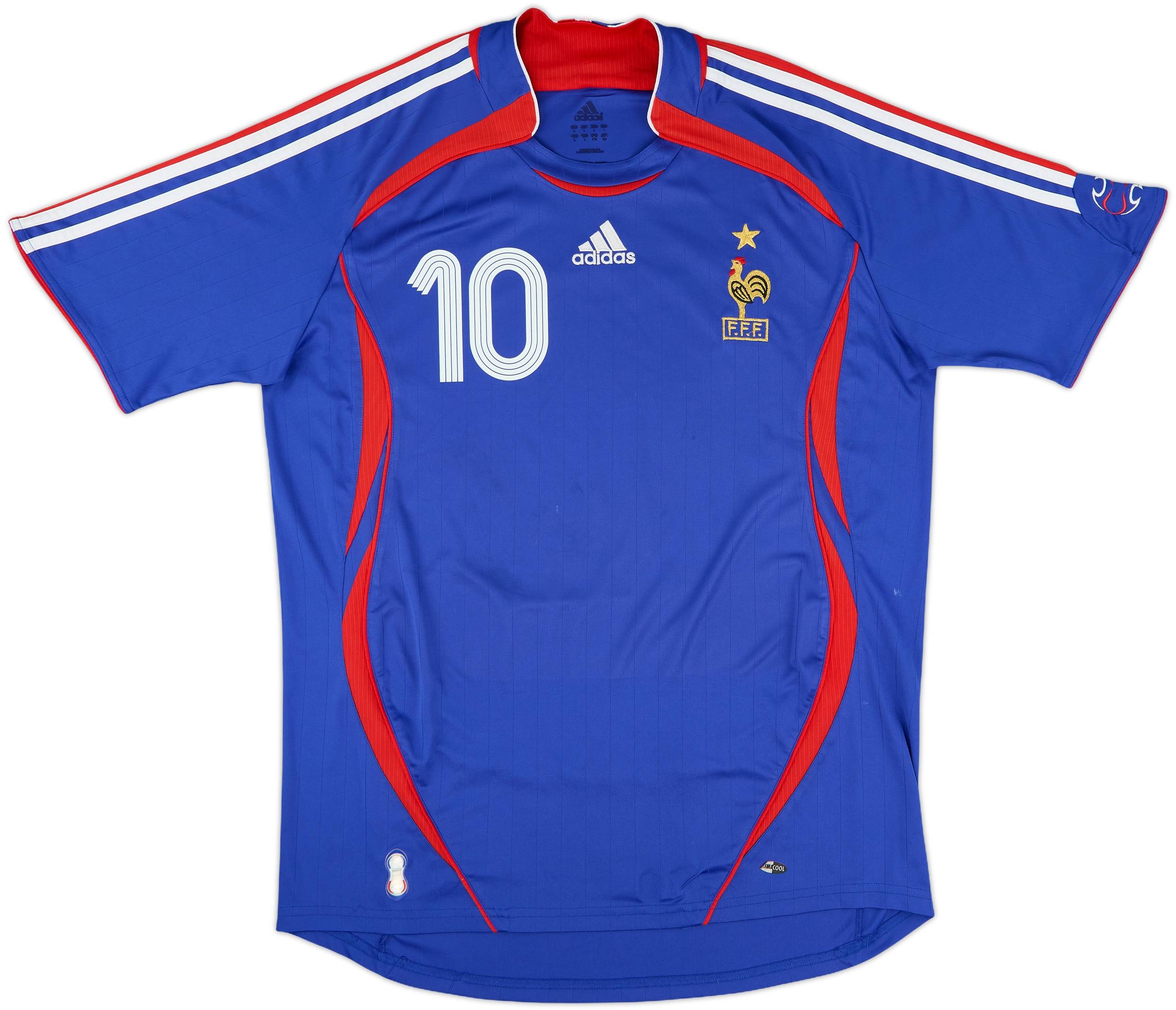 フランス代表 ZIDANE（ジダン）背番号10 シャツ 2002-04 France Home Shirt Zidane #10 - 7/10 - (M)