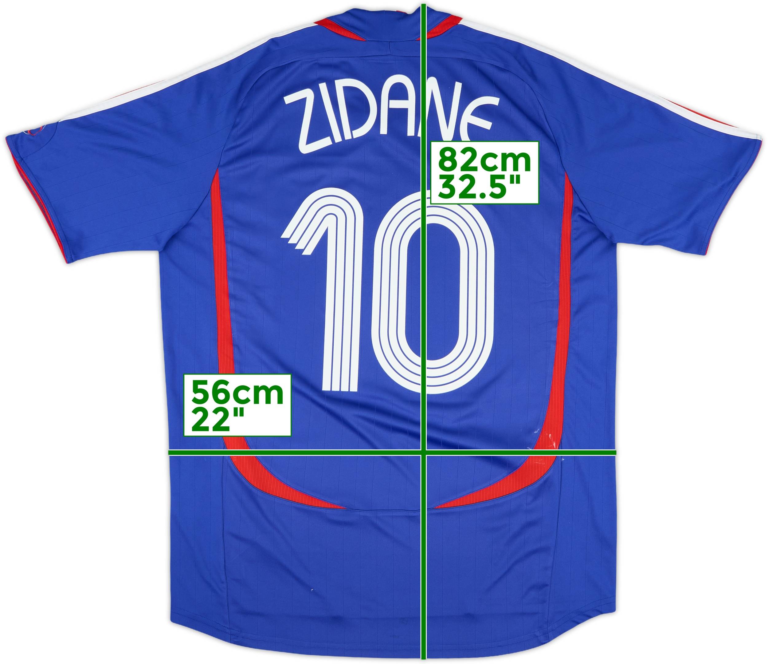 フランス代表 ZIDANE（ジダン）背番号10 シャツ France 2006 - 2008 away new football shirt jersey Adidas #10