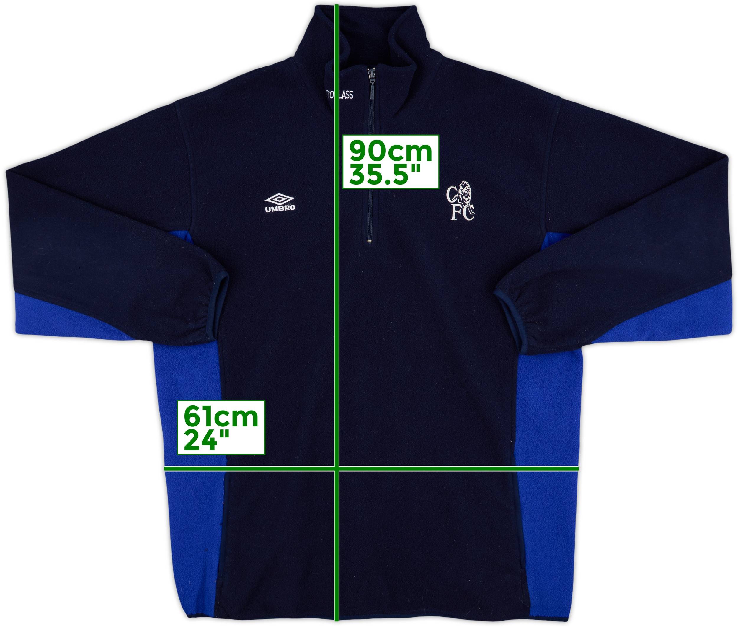 ChelseaFC Umbro ジャージ 2000-01 Chelsea Umbro 1/4 Zip Fleece - 9/10 - (XXL)