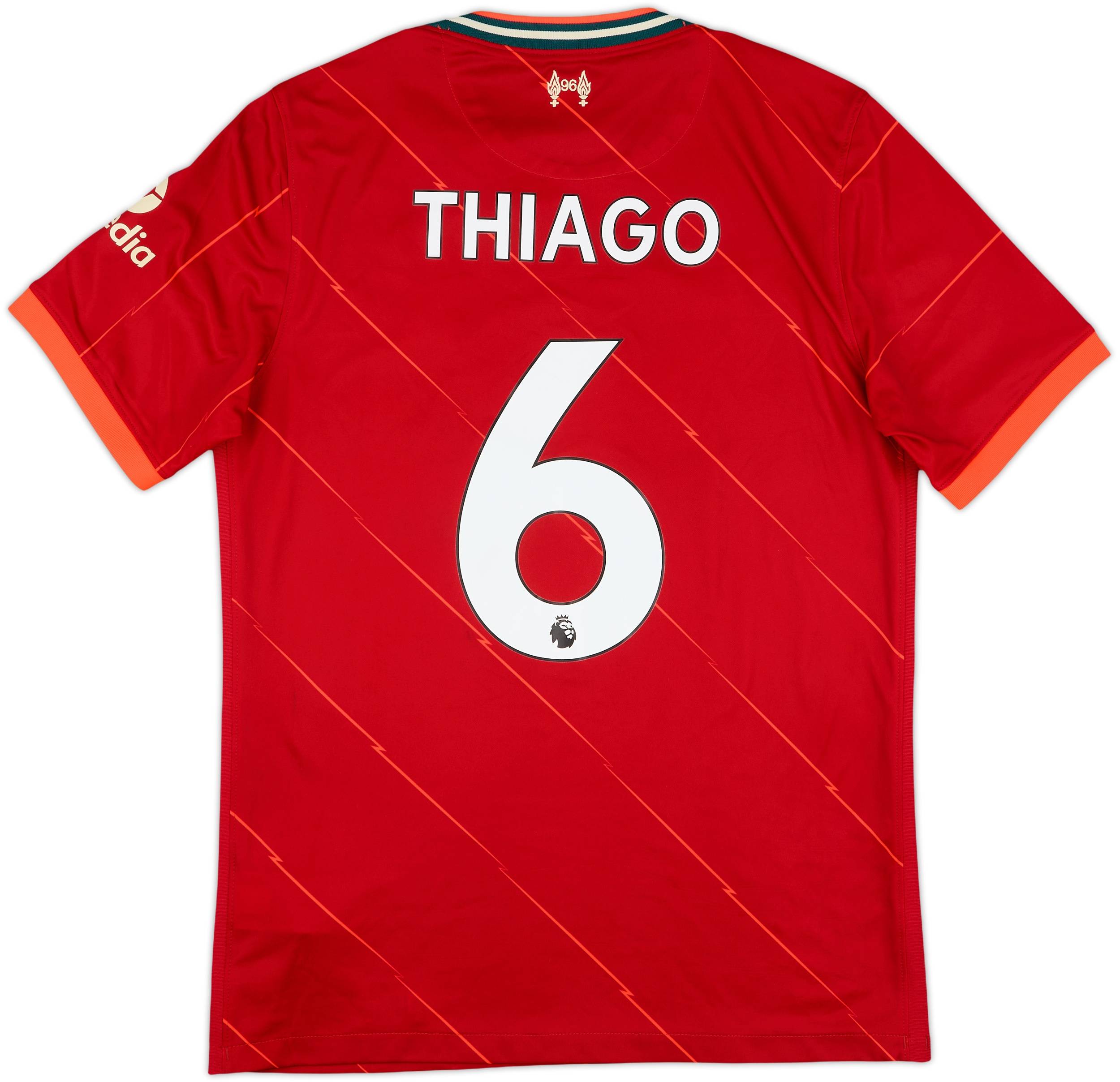 リバプール THIAGO 6 シャツ 2021-22 Liverpool Home Shirt Thiago #6 - 8/10 - (M)