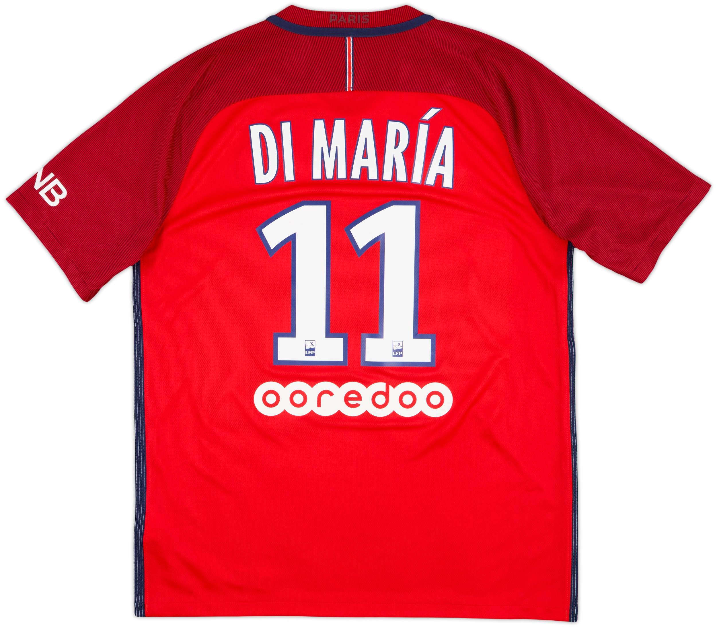 パリ・サンジェルマン DI MARÍA 11 2016-17 Paris Saint-Germain Away Shirt Di Maria #11 - 9/10 - (L)