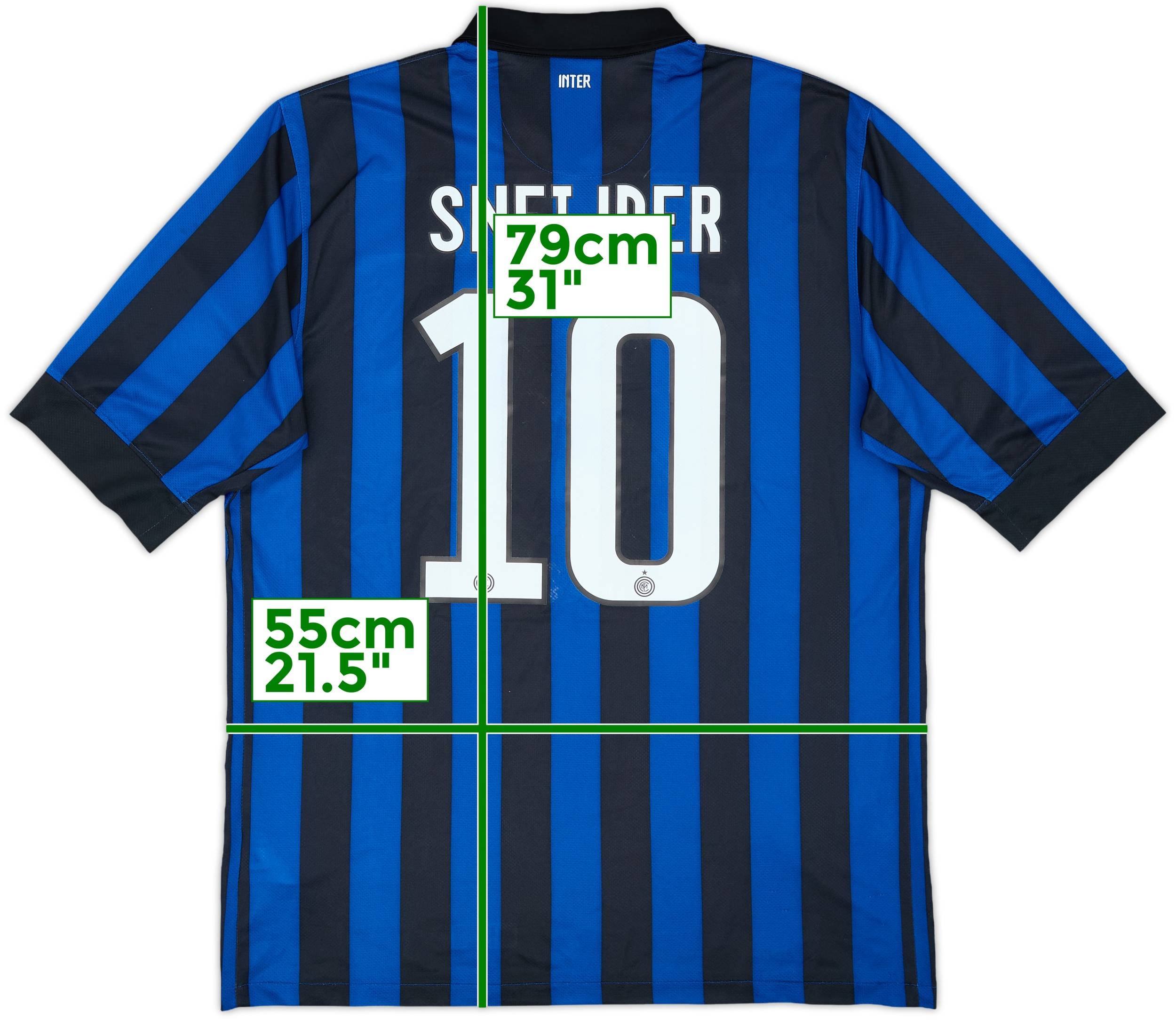 2011-12 Inter Milan Home Shirt Sneijder #10 - 9/10 - (L)