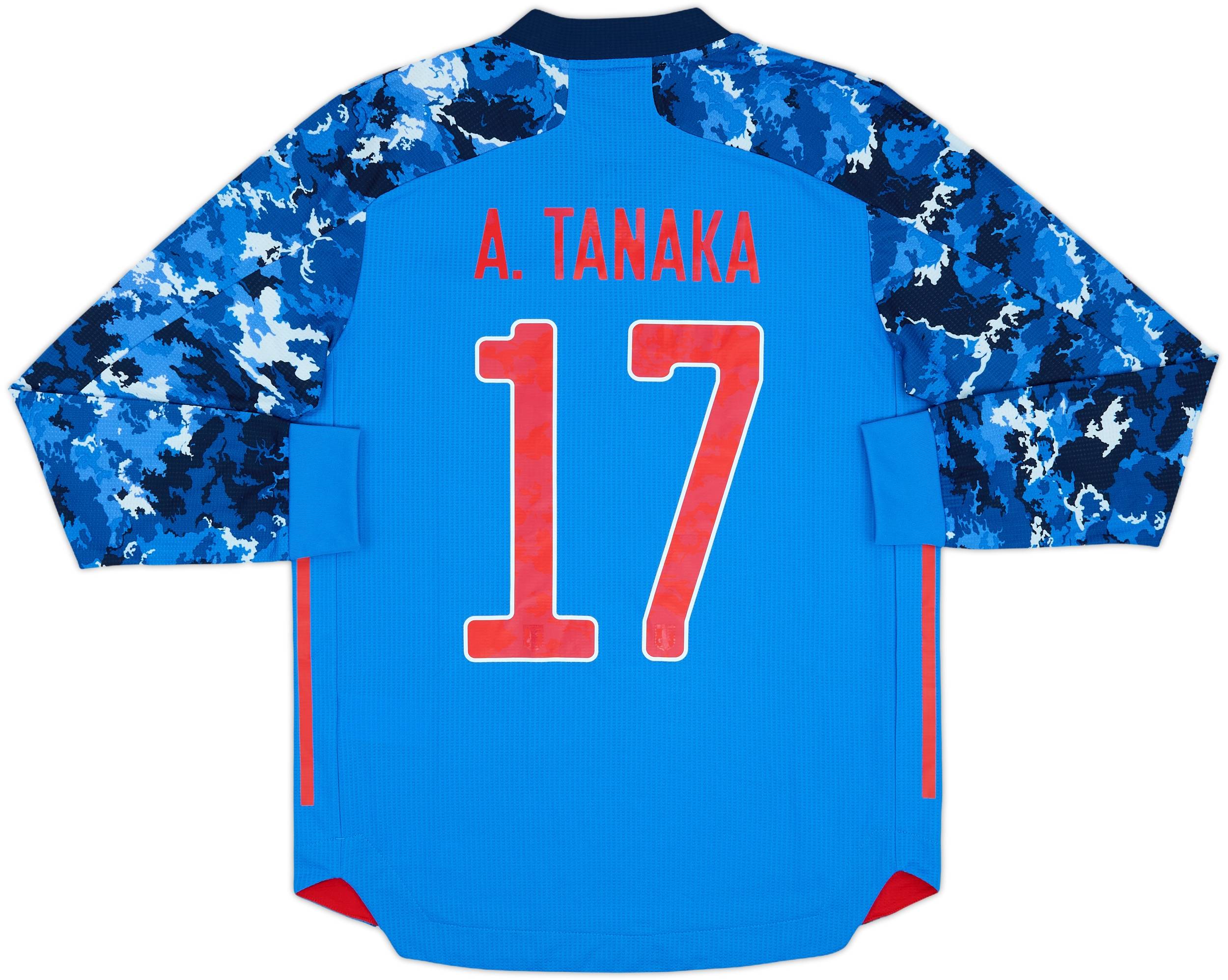日本代表 TANAKA 17 サッカーTシャツ 2020-21 Japan Authentic Home L/S Shirt A. Tanaka #17 (L)