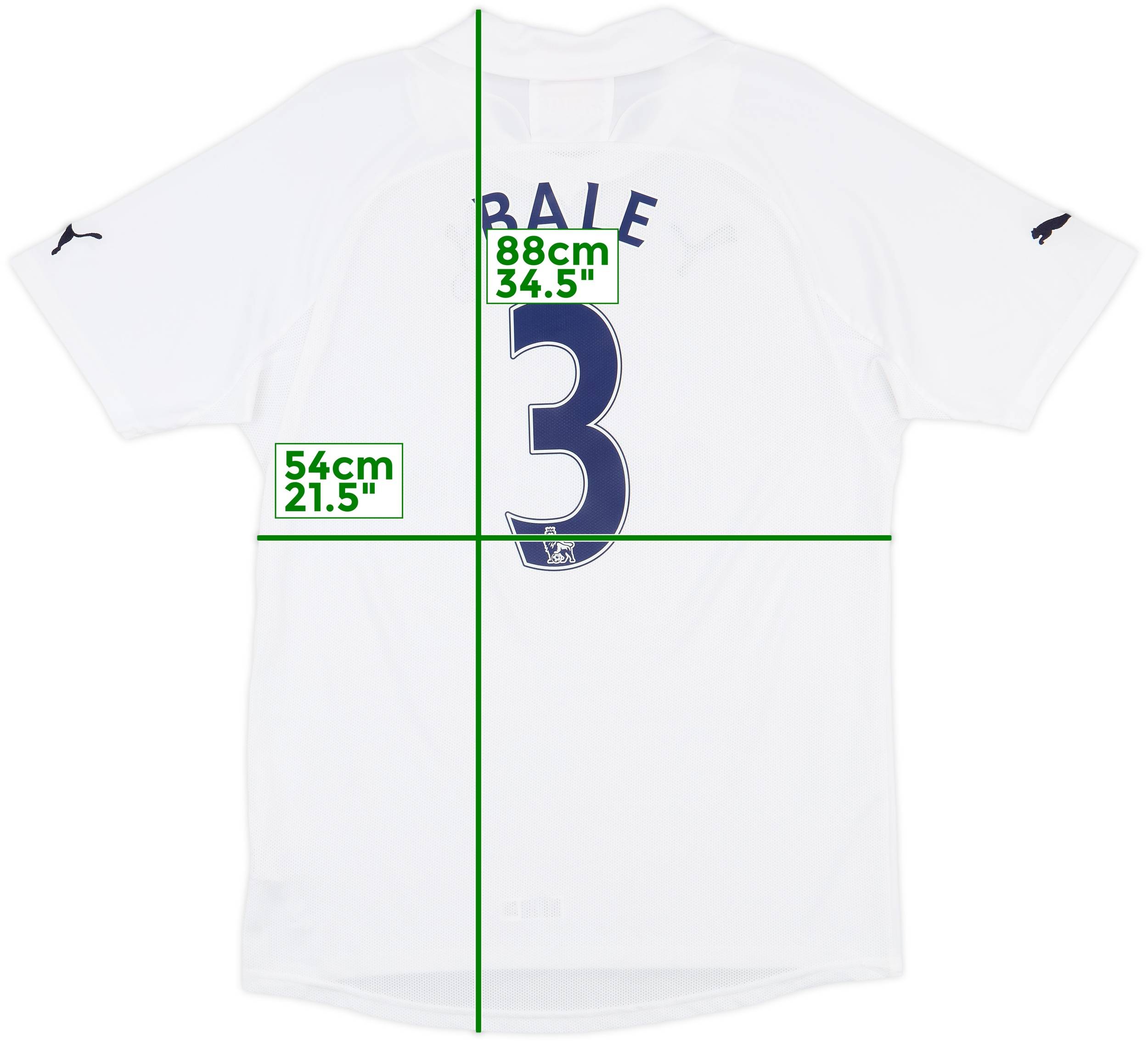 【新品タグ付き】ギャレス・ベイル/トットナム/ホーム（2011/12）/EL仕様 2011-12 Tottenham Home Shirt Bale #3 - 7/10 - (L)