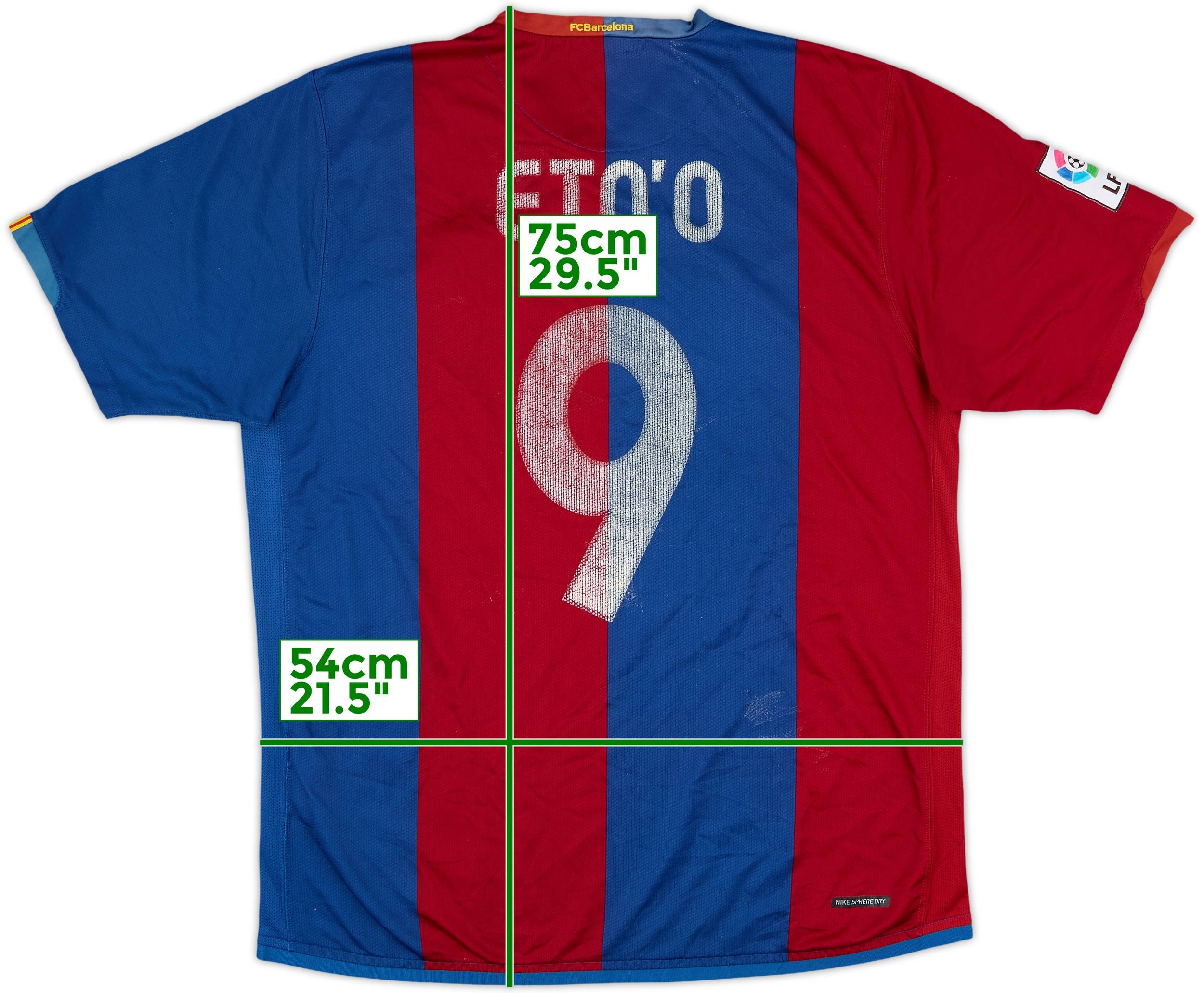 2006-07 Barcelona Home Shirt Eto'o #9 - 4/10 - (L)