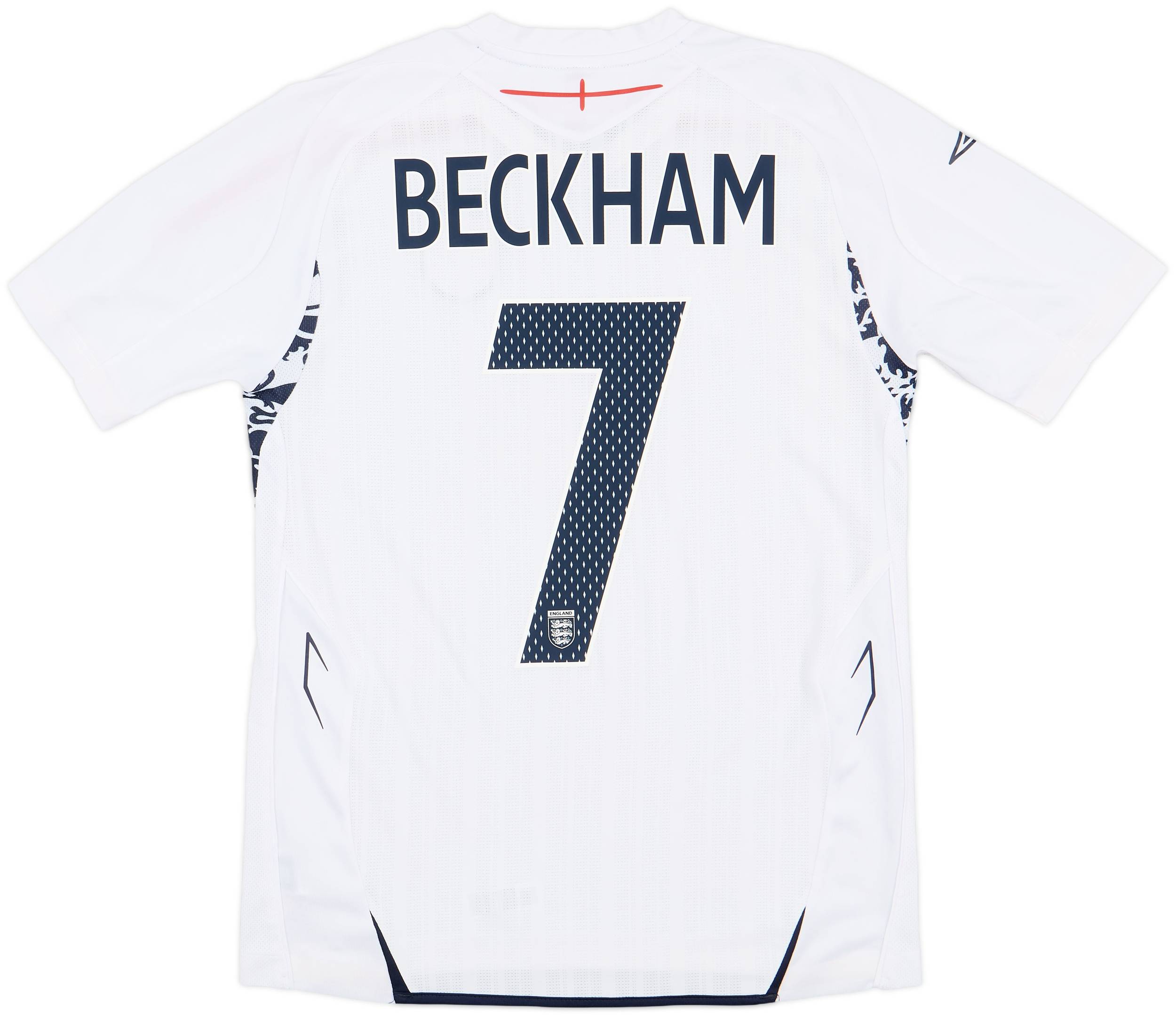 2007-09 England Home Shirt Beckham #7 - 9/10 - (XL.Boys)