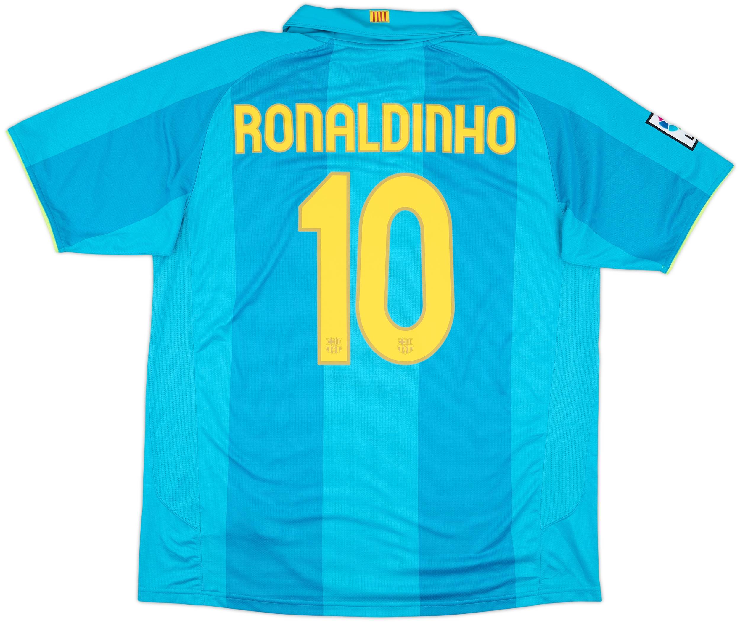 2007-09 Barcelona Away Shirt Ronaldinho #10 - 10/10 - (XL)