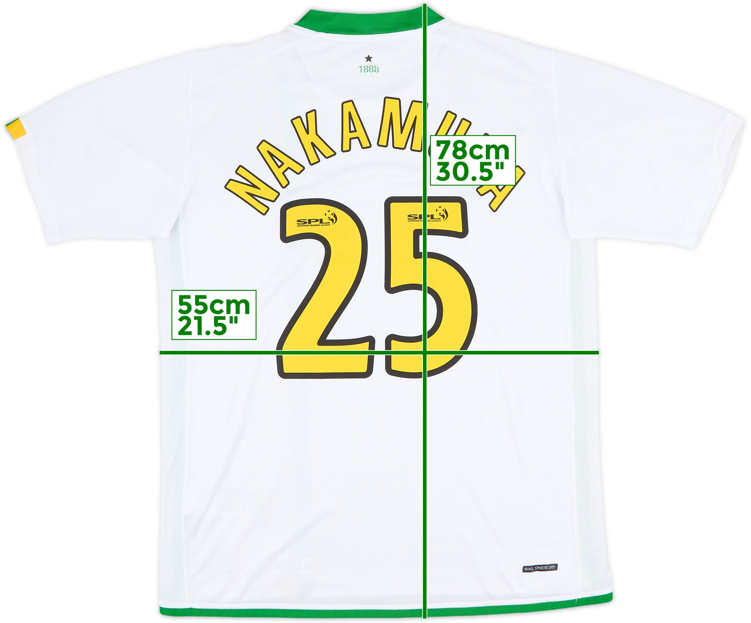 2006-08 Celtic European Shirt Nakamura #25 - 8/10 - (L)