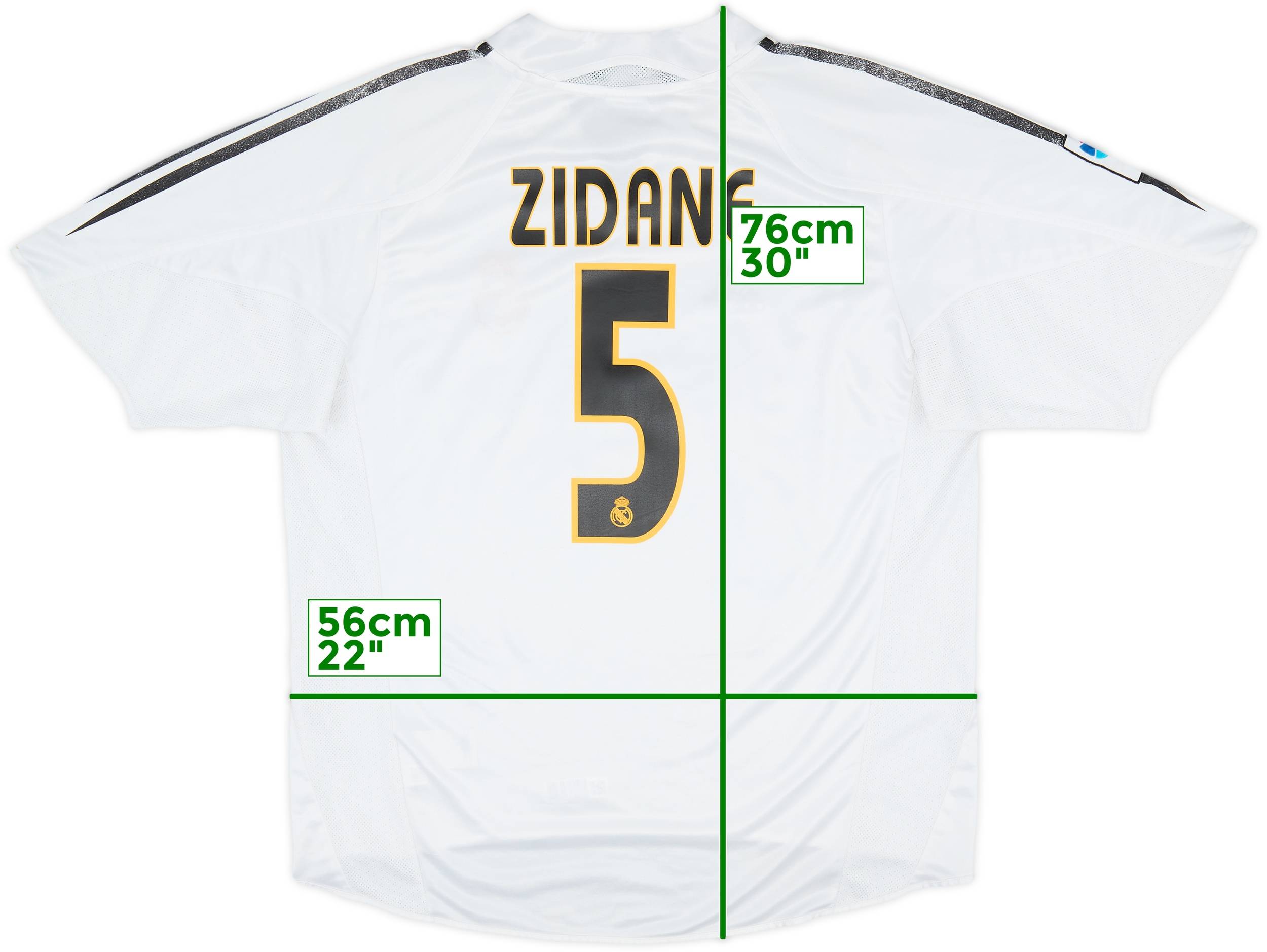 Real Madrid Zidane 5番ジャージ Zinedine Zidane Real Madrid Autographed 2004-05 White Long