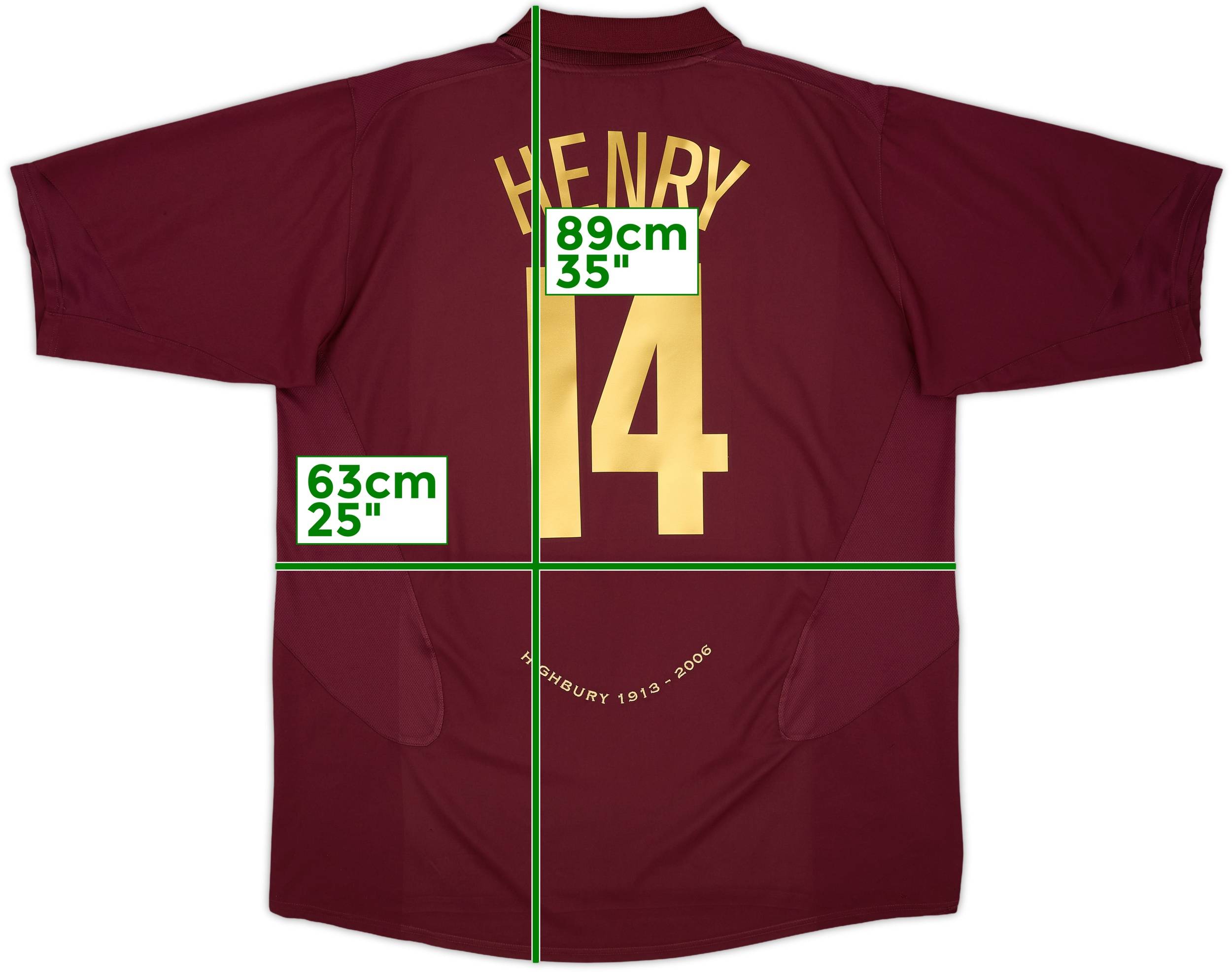 2005-06 Arsenal Home Shirt Henry #14 - 8/10 - (XXL)