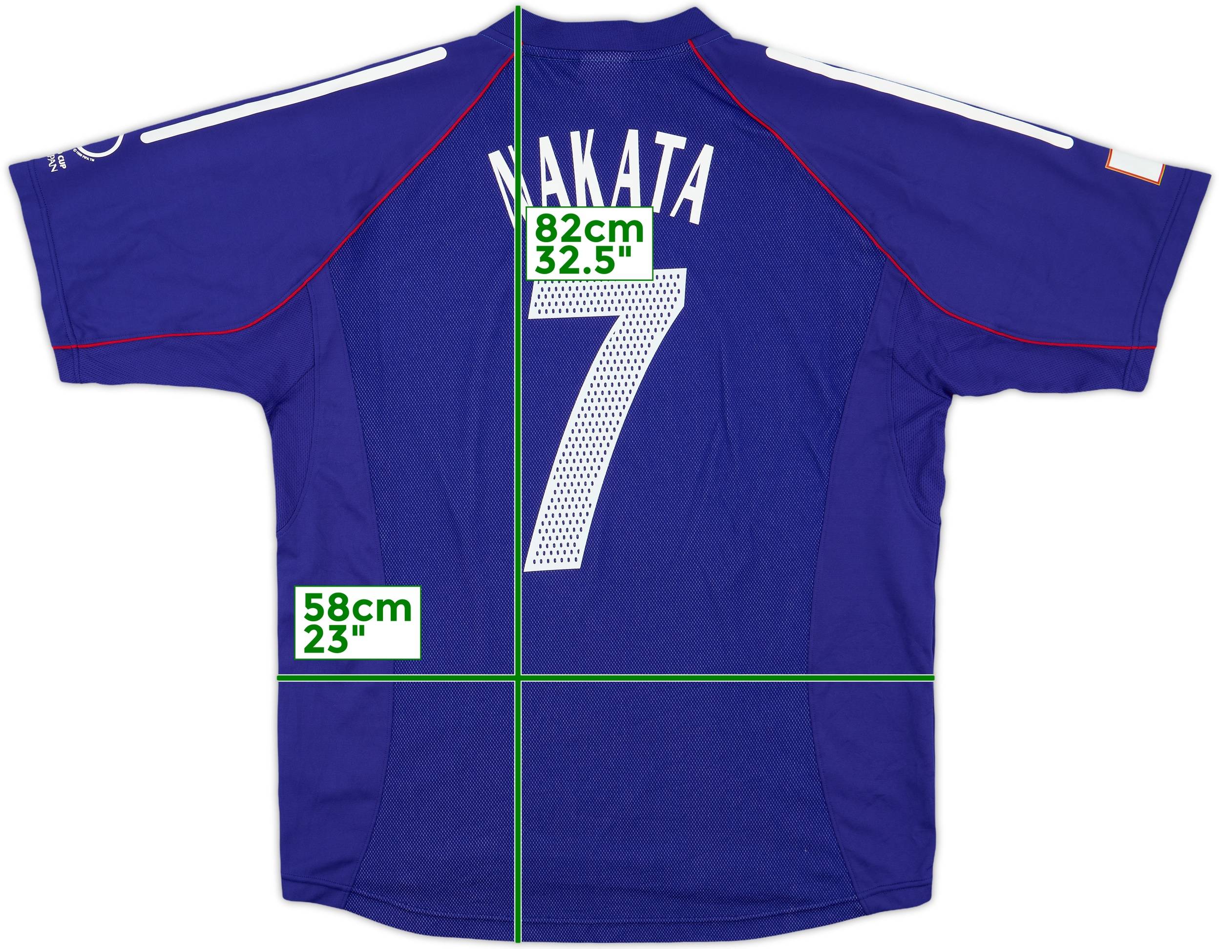 2002年adidas 日本代表 サッカーシャツ 7番NAKATA Japan Home 2002 JFA H. NAKATA #7 Football Shirt Jersey