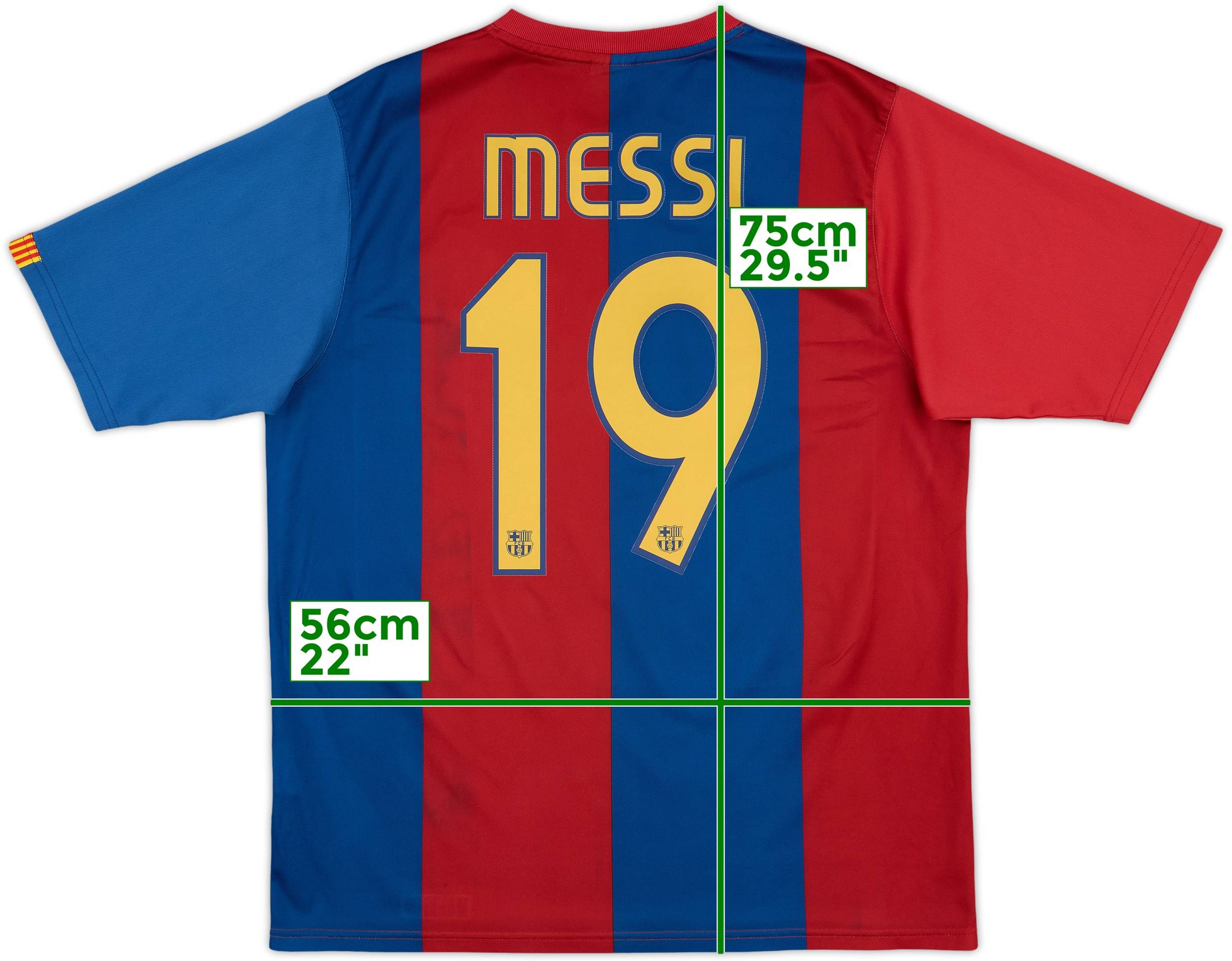 2006-07 Barcelona Basic Home Shirt Messi #19 - 7/10 - (L)