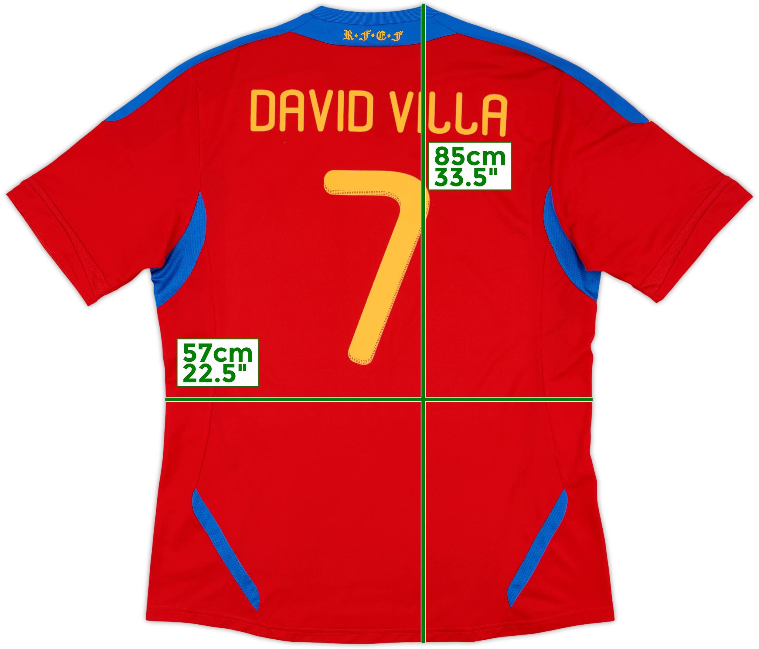 2010-11 Spain Home Shirt David Villa #7 - 10/10 - (XL)