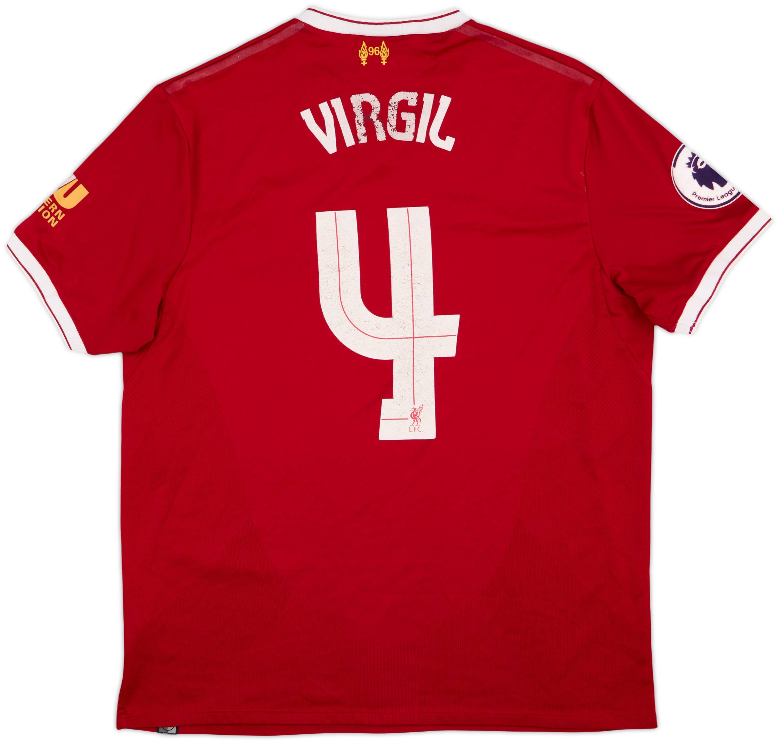 L.F.C. VIRGIL 4 シャツ クリーム色 メンズフィルジル・ファン・ダイク#4ホワイト ブラックアウェイ