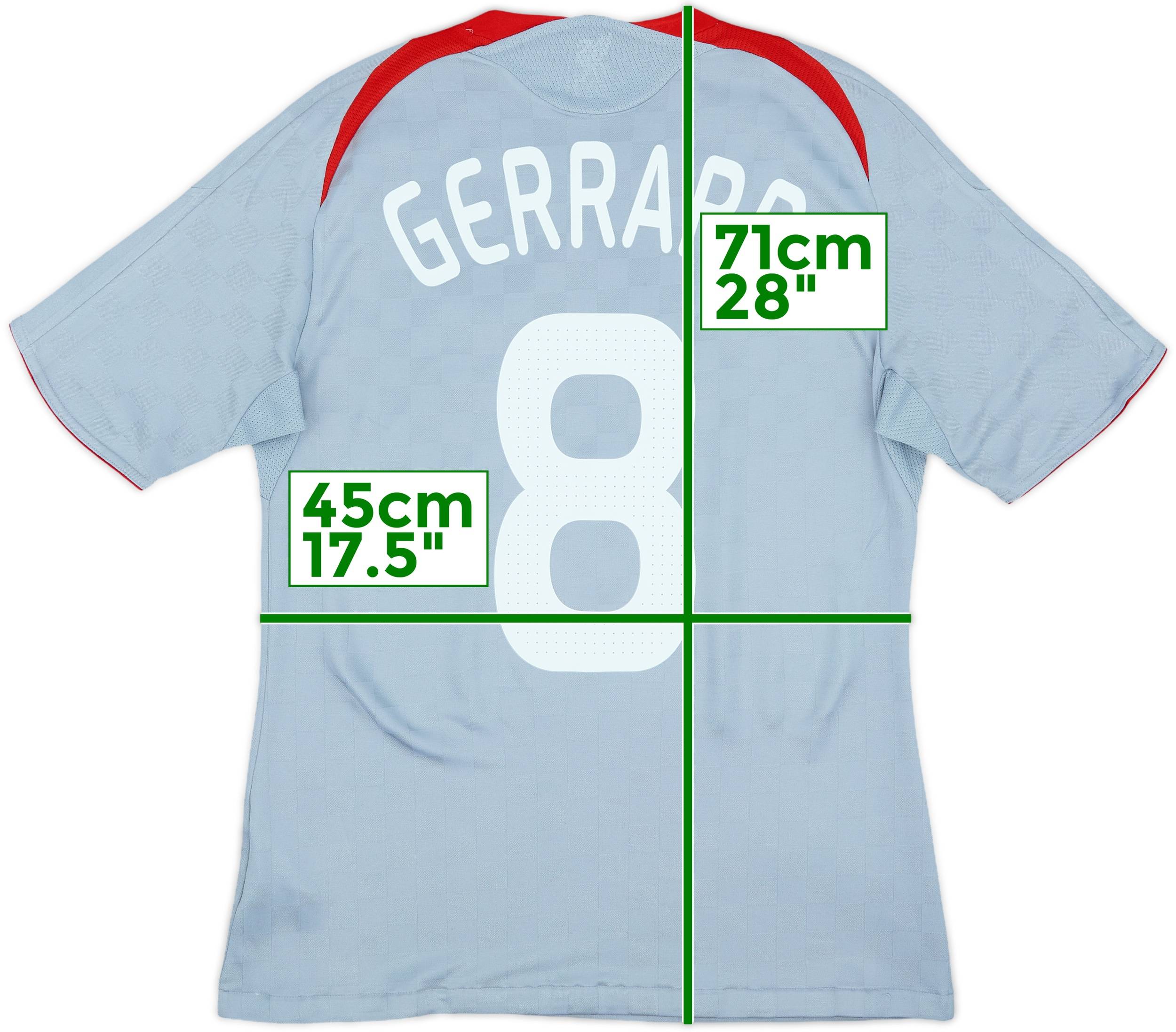 2008-09 Liverpool Away Shirt Gerrard #8 - 5/10 - (S)