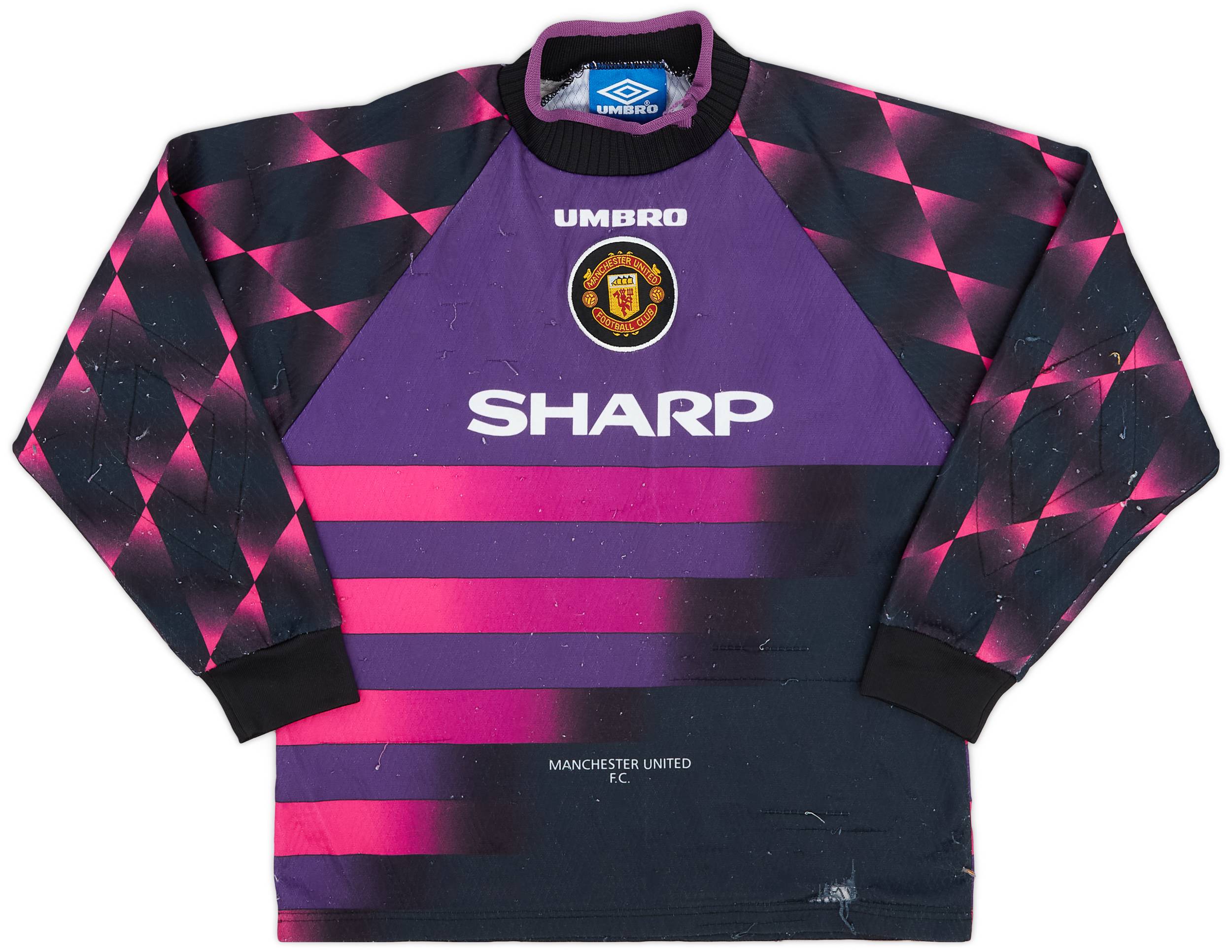 1996-97 Manchester United Purple GK Shirt - 4/10 - (L.Boys) 1996-97 Manchester United Purple GK Shirt - 4/10 - (L.Boys)