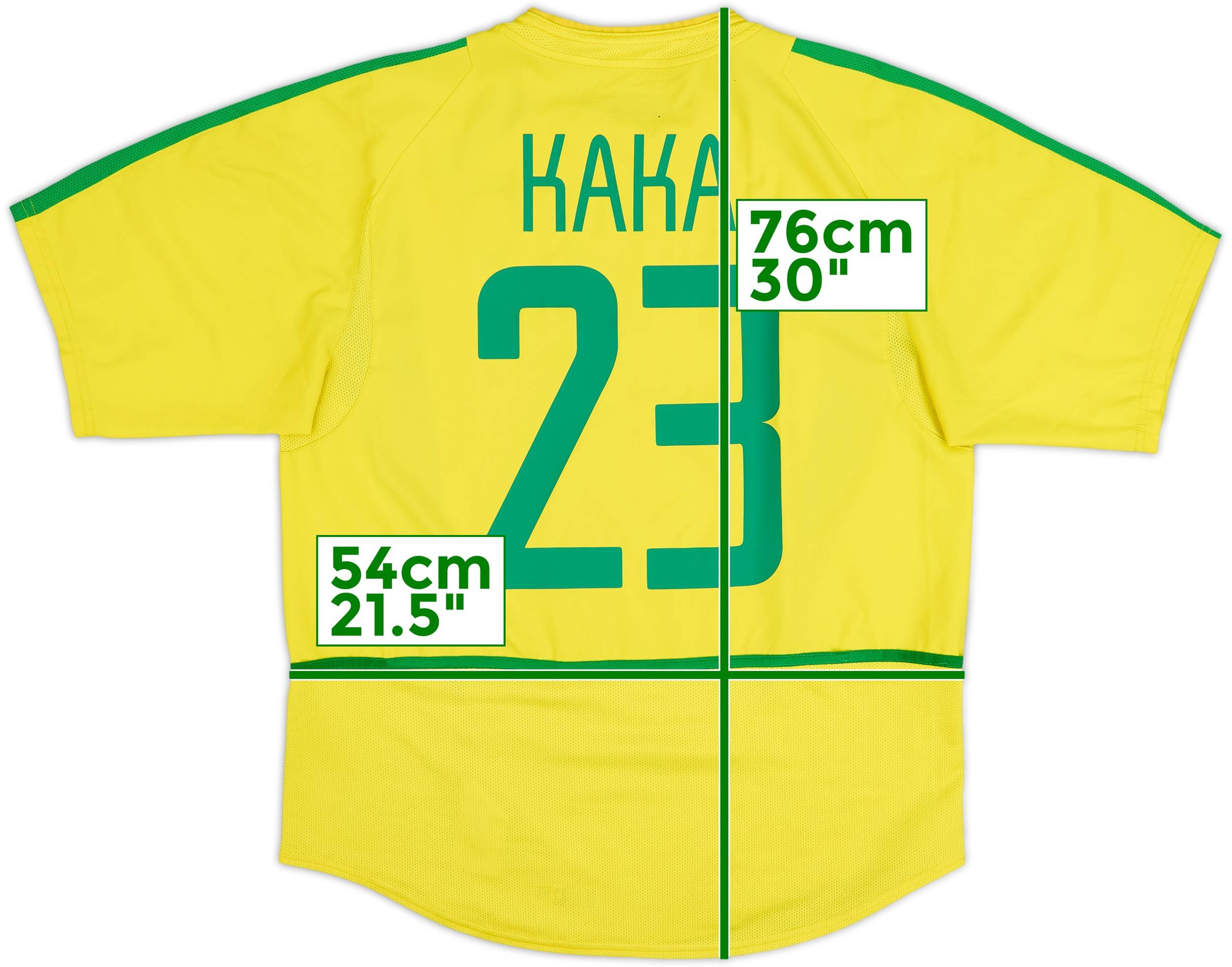 2002-04 Brazil Home Shirt Kaka #23 - 4/10 - (L)