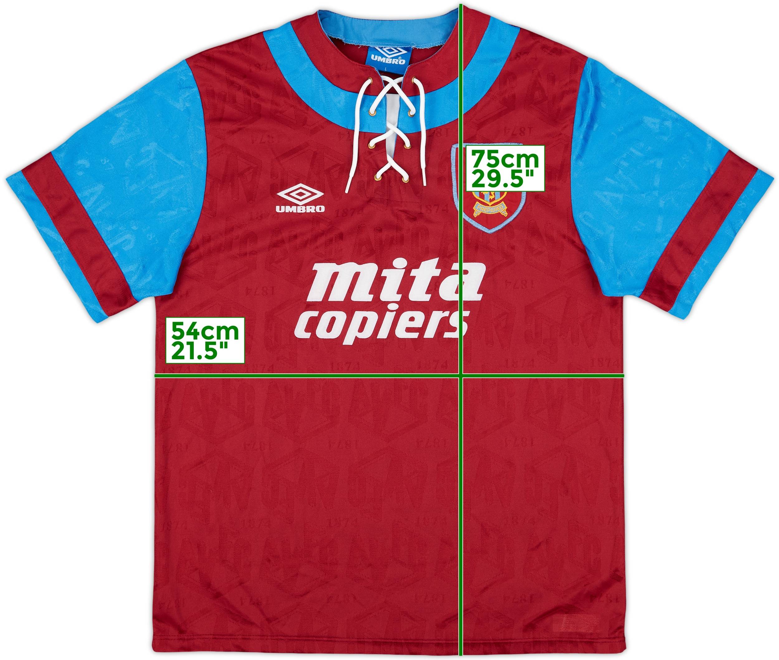 ウェア 90s umbro Aston Villa uniform shirt y2k Umbro Aston Villa FC 1990 Home Retro Shirt - Football Shirt
