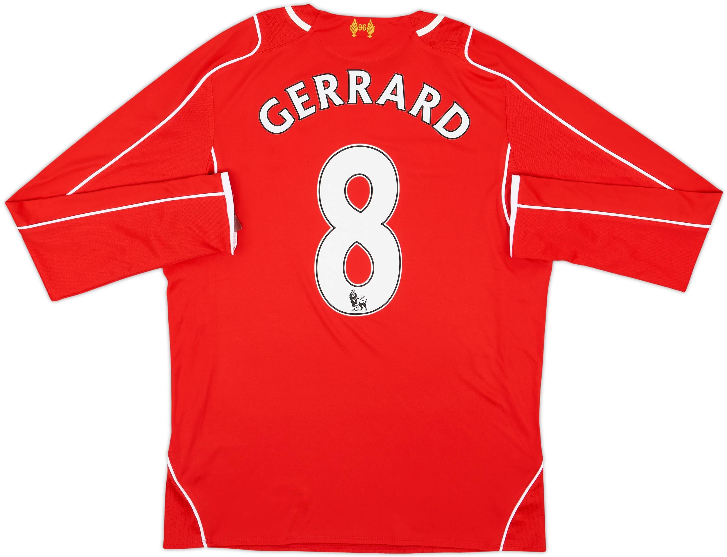 2014-15 Liverpool Home L/S Shirt Gerrard #8 (M)