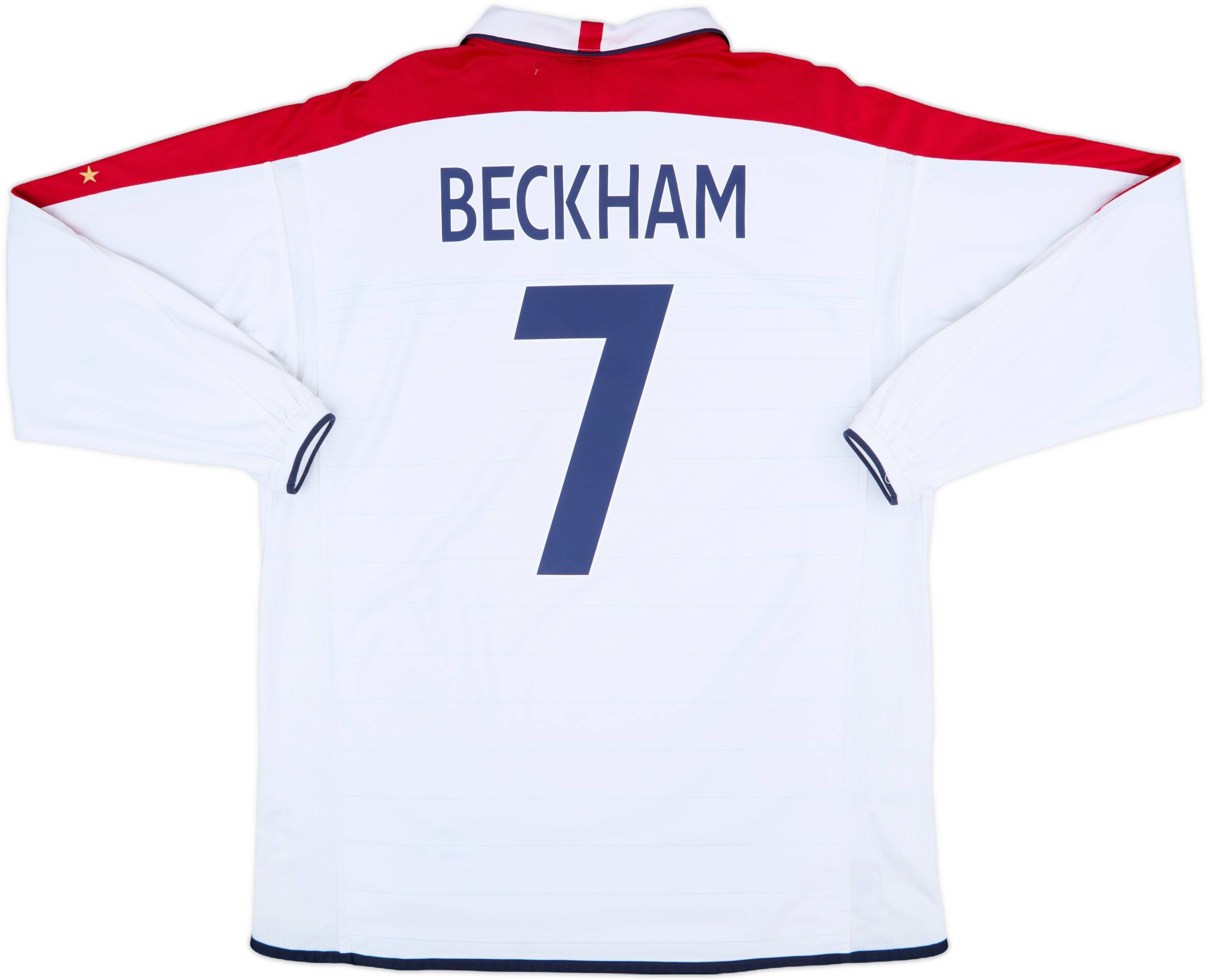 2003-05 England Home L/S Shirt Beckham #7 (XL)