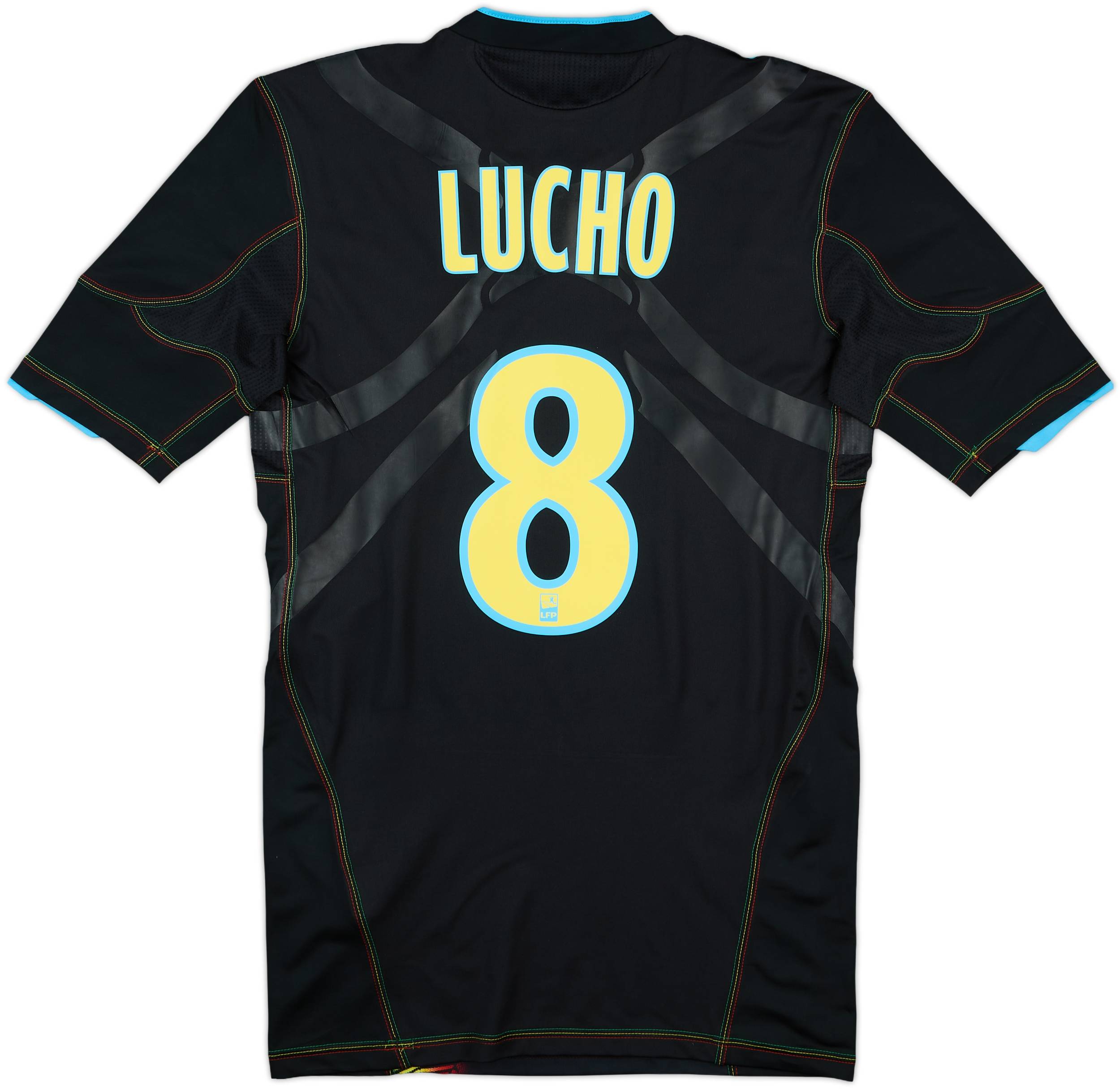 2010-11 Olympique Marseille Player Issue TechFit Third Shirt Lucho #8 (M)