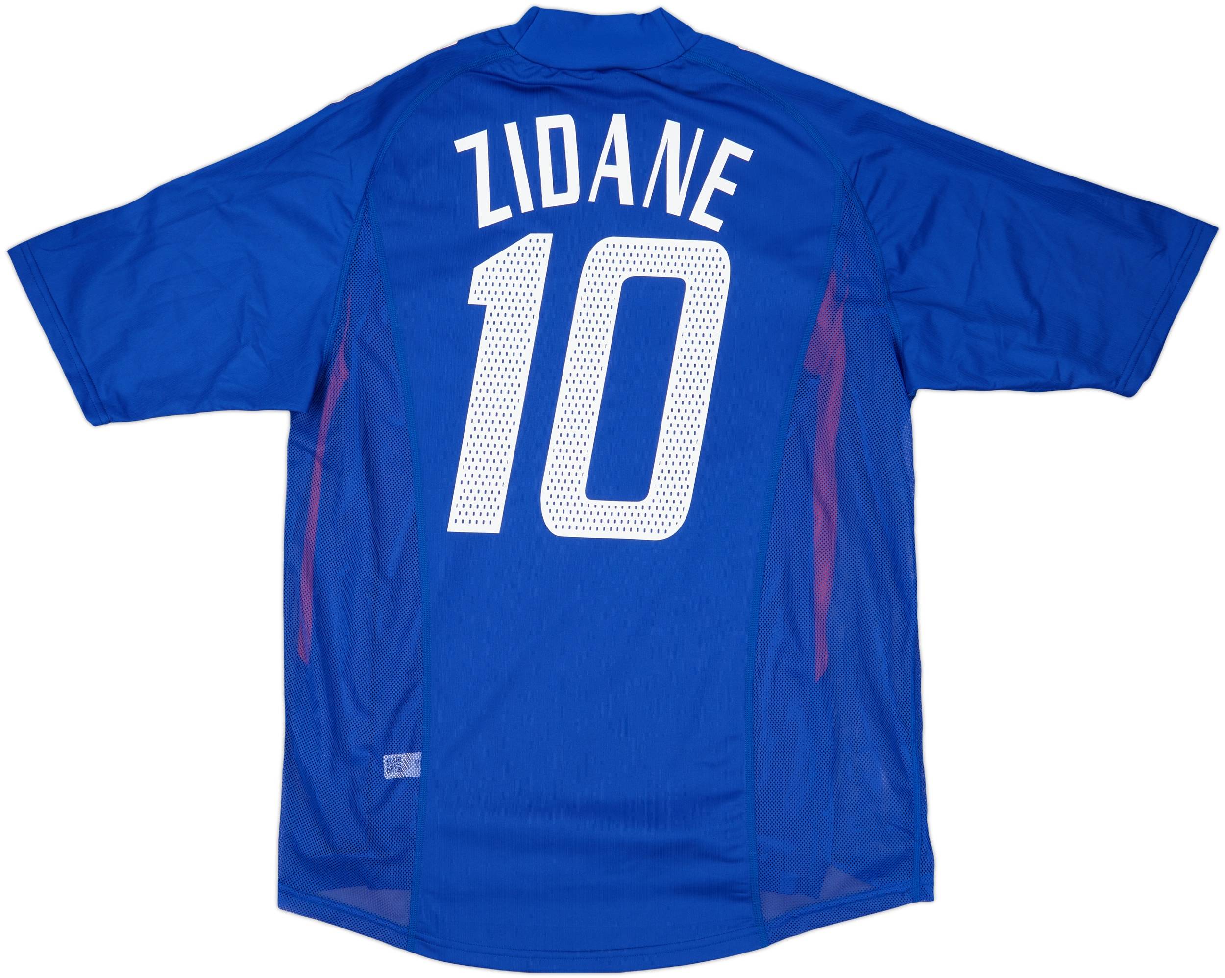 2002-04 France Authentic Home Shirt Zidane #10 (M)