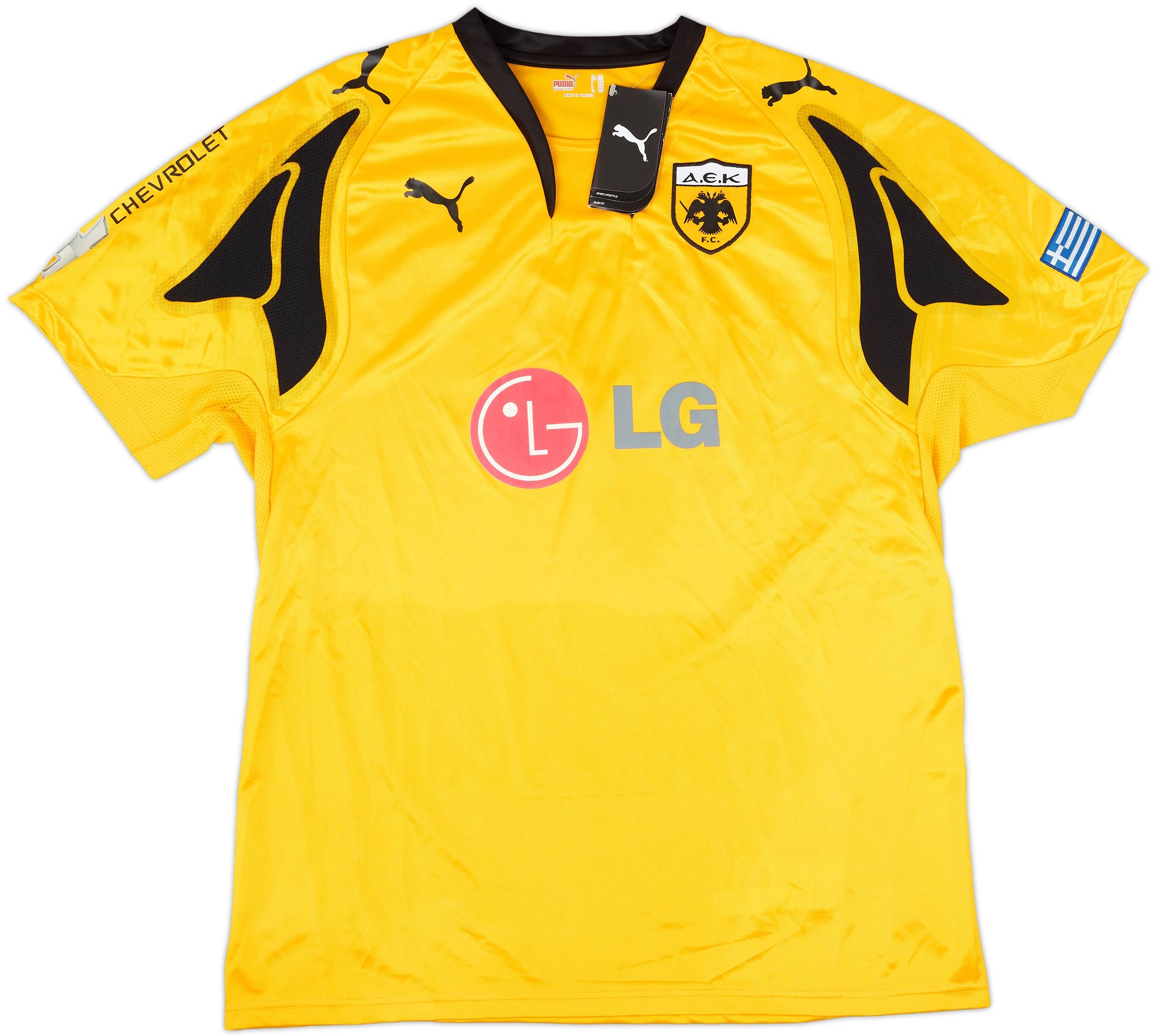AEKアテネ　リバウド　07/08 2007-08 AEK Athens Home Shirt Rivaldo #10 (XXL)