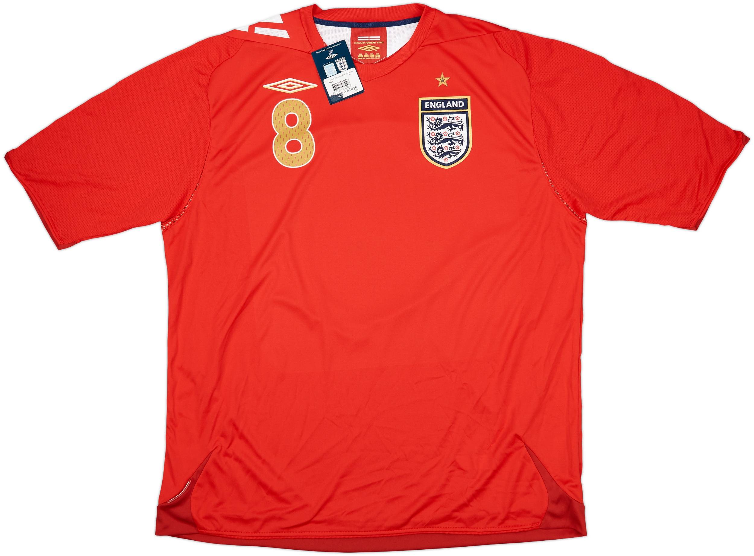 希少England 2010/11 Away Lampard official 2006-08 England Away Shirt Lampard #8 (XXL)