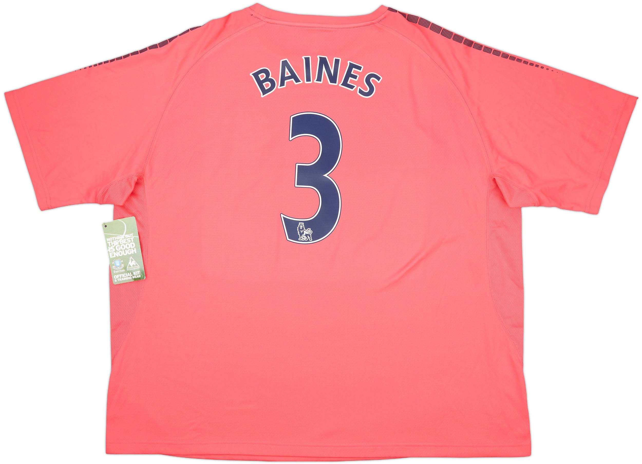 2010-11 Everton Away Shirt Baines #3 (3XL)