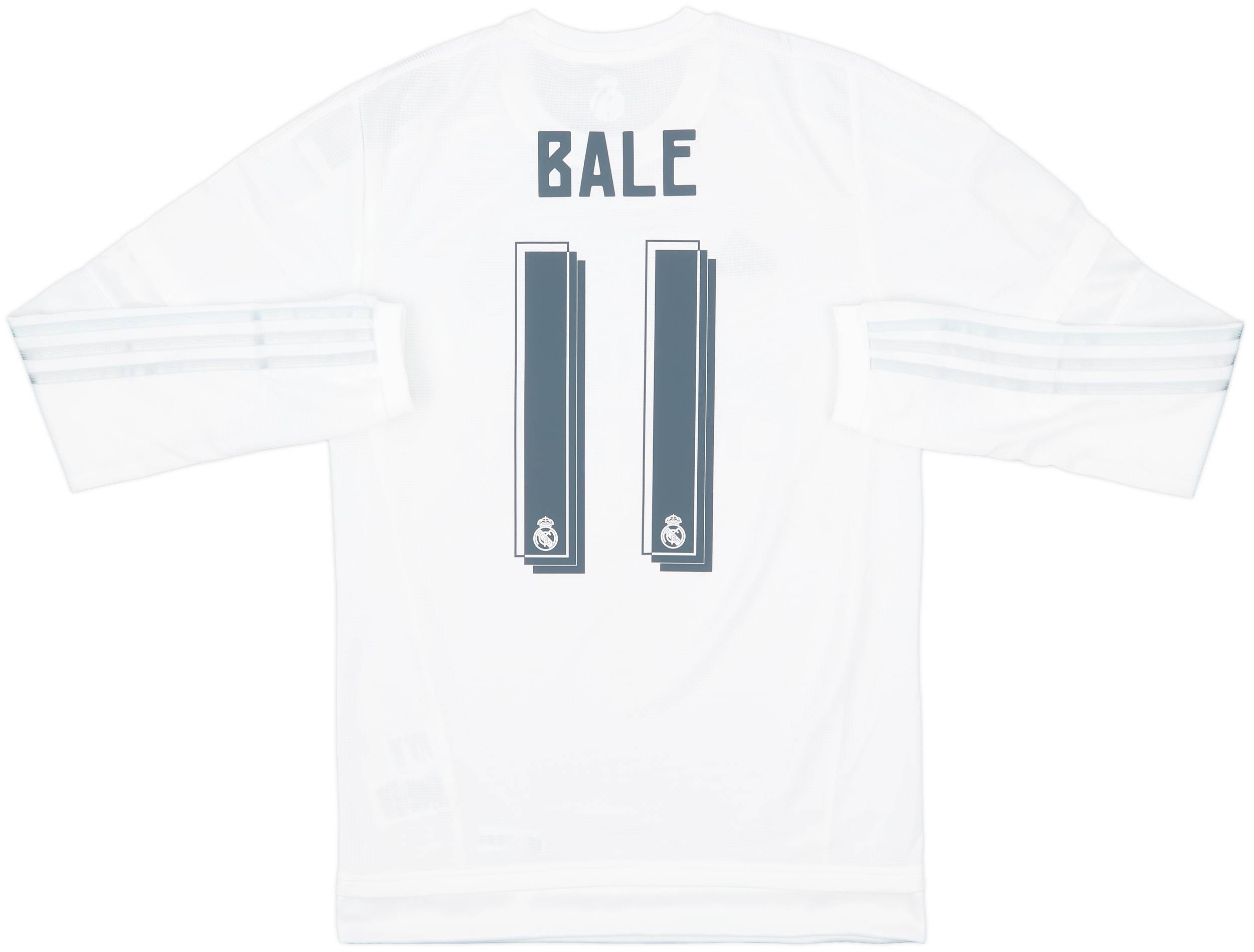 2015-16 Real Madrid Home L/S Shirt Bale #11 (S)