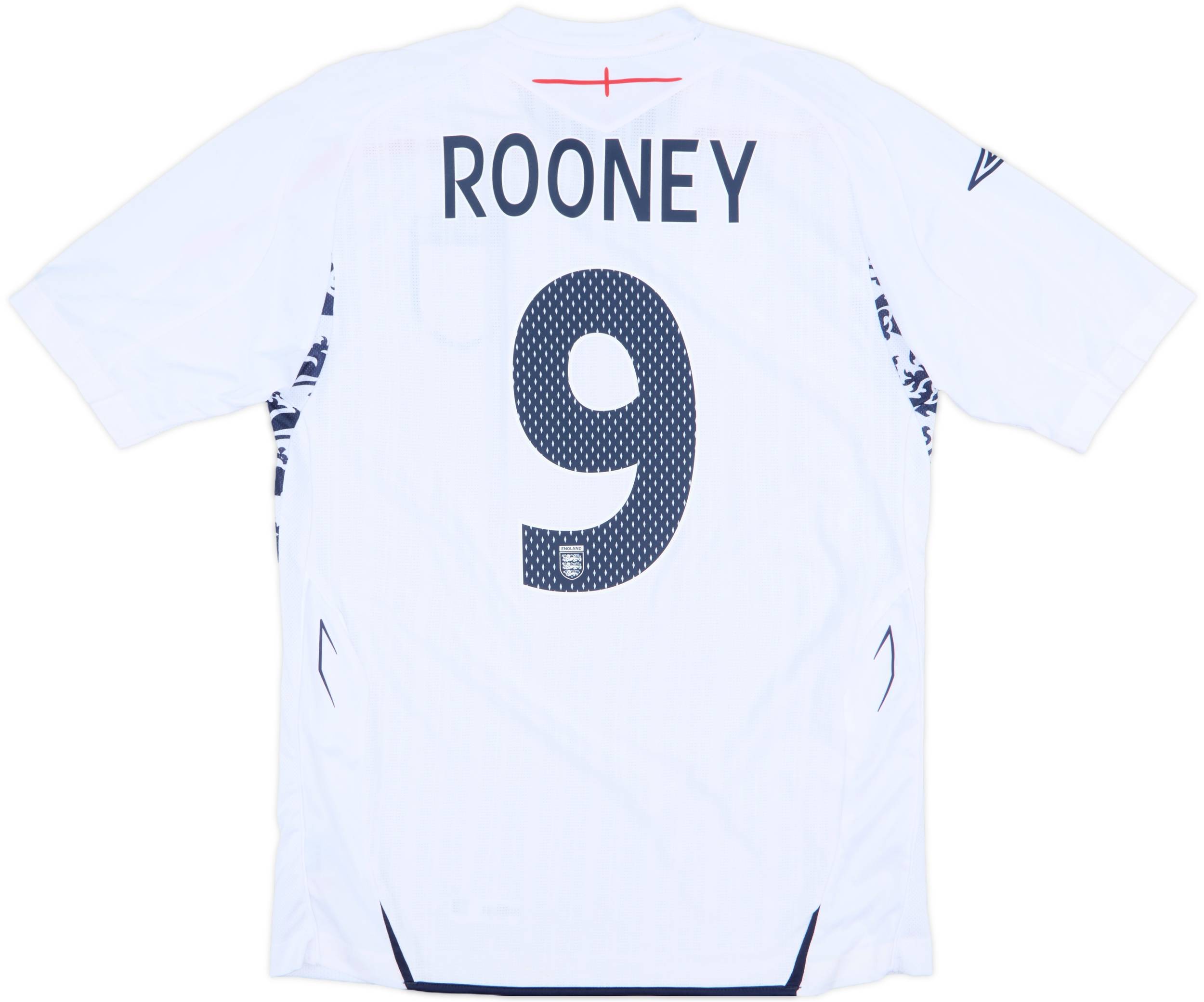 2007-09 England Home Shirt Rooney #9 (M)
